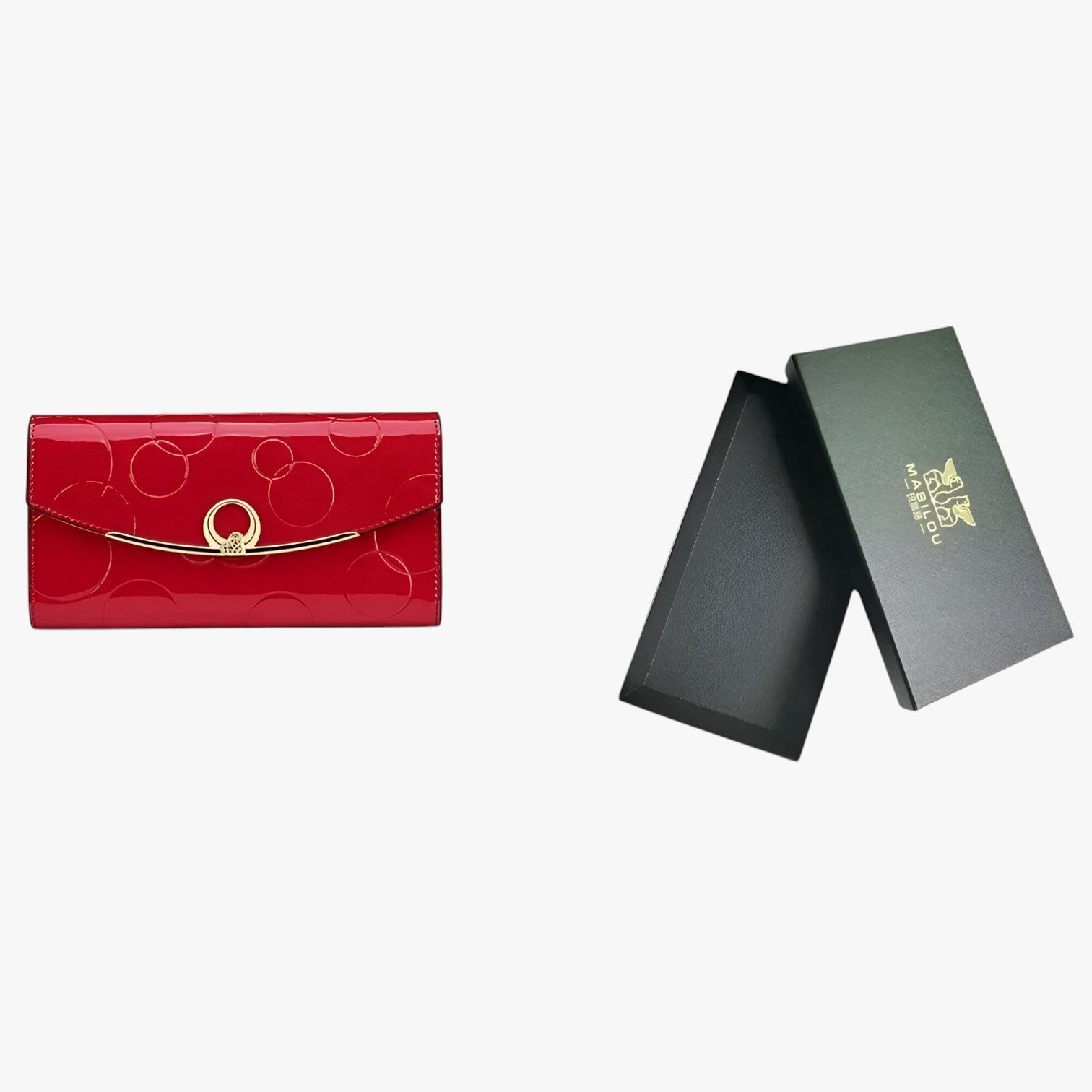 Shiela | Luksus damesportemonnee - Elegant, rummelig og praktisk - rød med kasse - bags - {{ product_tags }