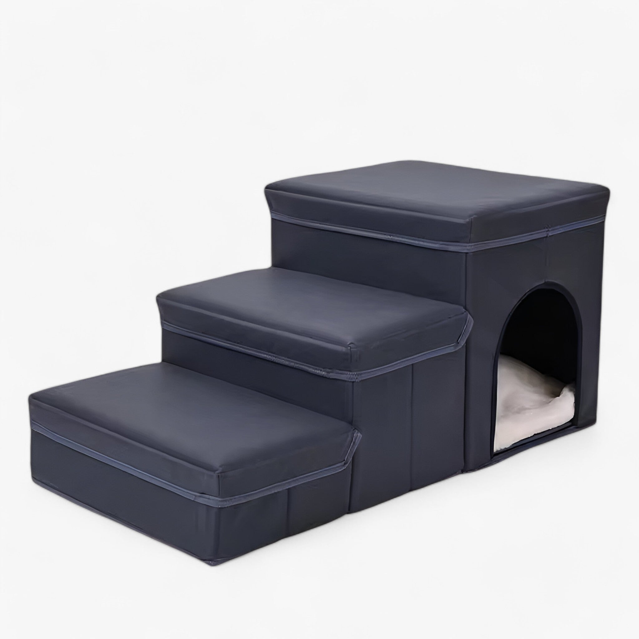 Oscar | Sammenklappelig Hundetrappe med Opbevaringsplads - Mørkeblå - house & garden - {{ product_tags }