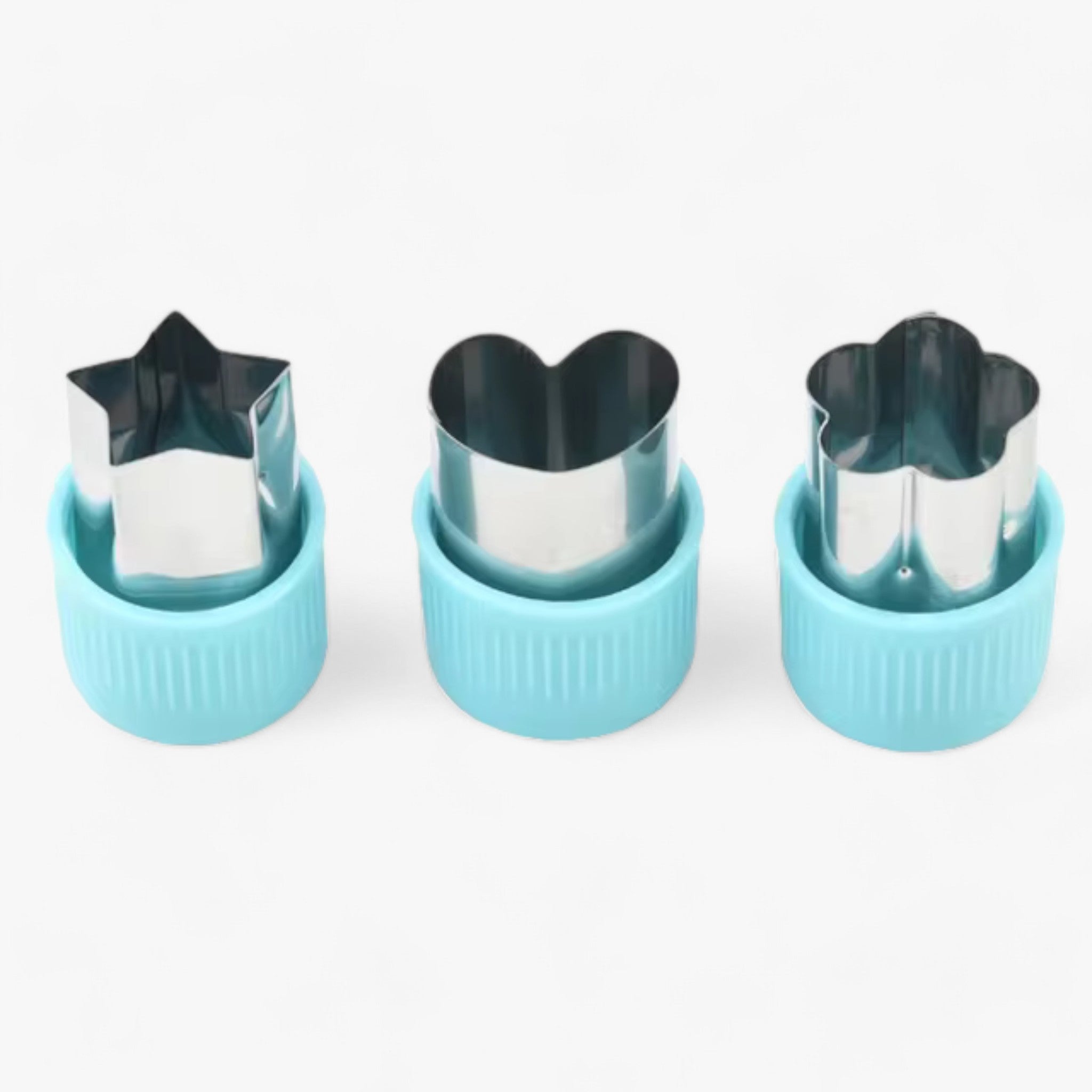 Olivia | Stjerne- og hjerteudstikker-sæt - Sjov frugt- og grøntsagsforberedelse - Blå - house & garden - {{ product_tags }