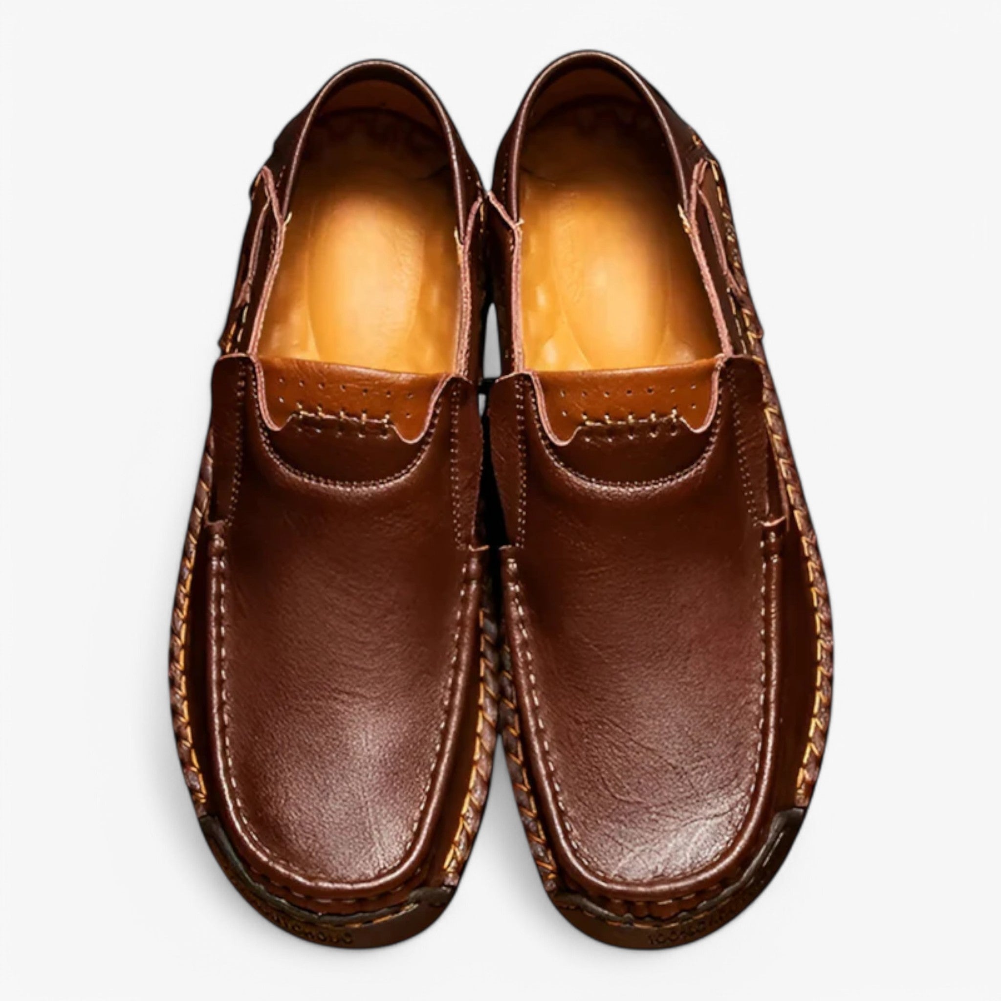 Theo | Håndlavede loafers i læder - Marron Foncé - men's fashion - {{ product_tags }