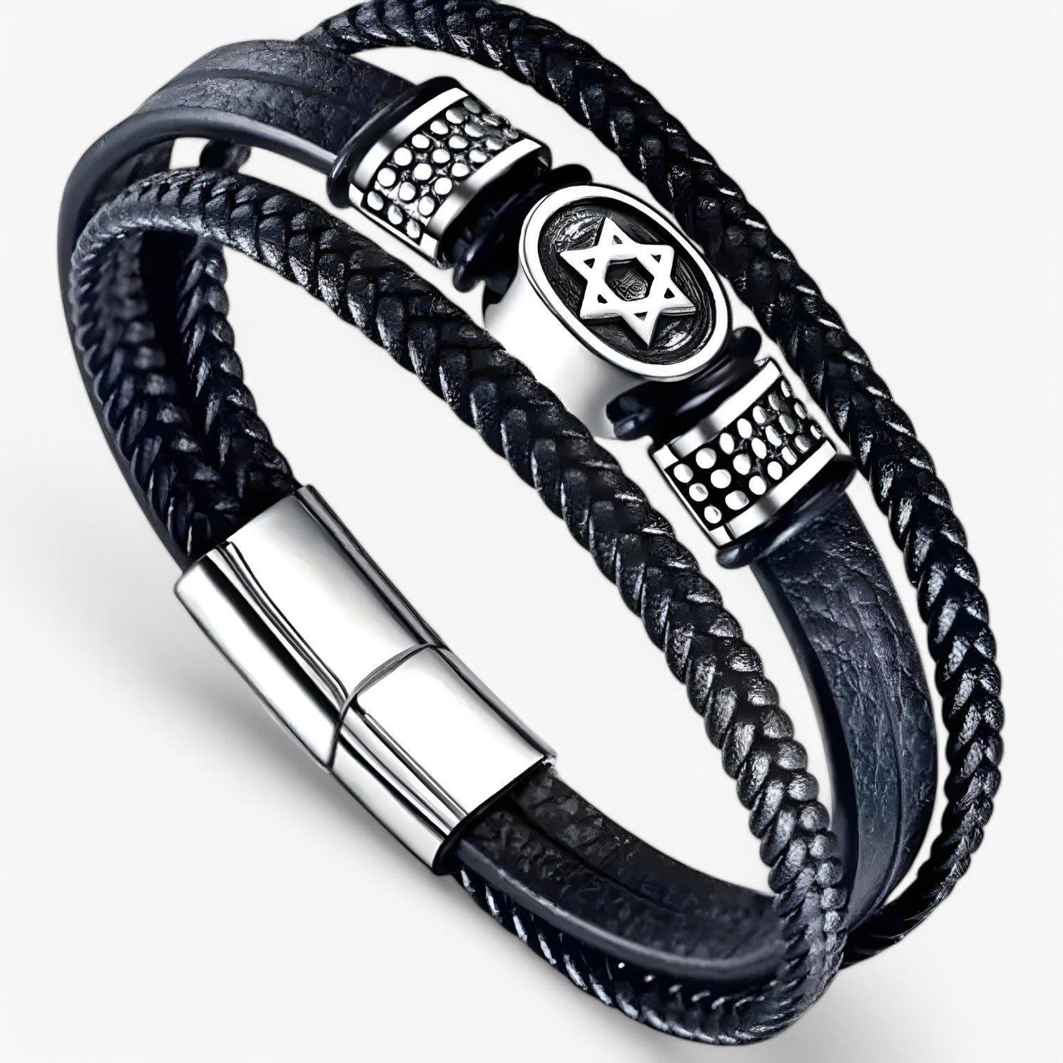 David | Stilig Flerlags Læderarmbånd med Magnetlukning - - watches - {{ product_tags }