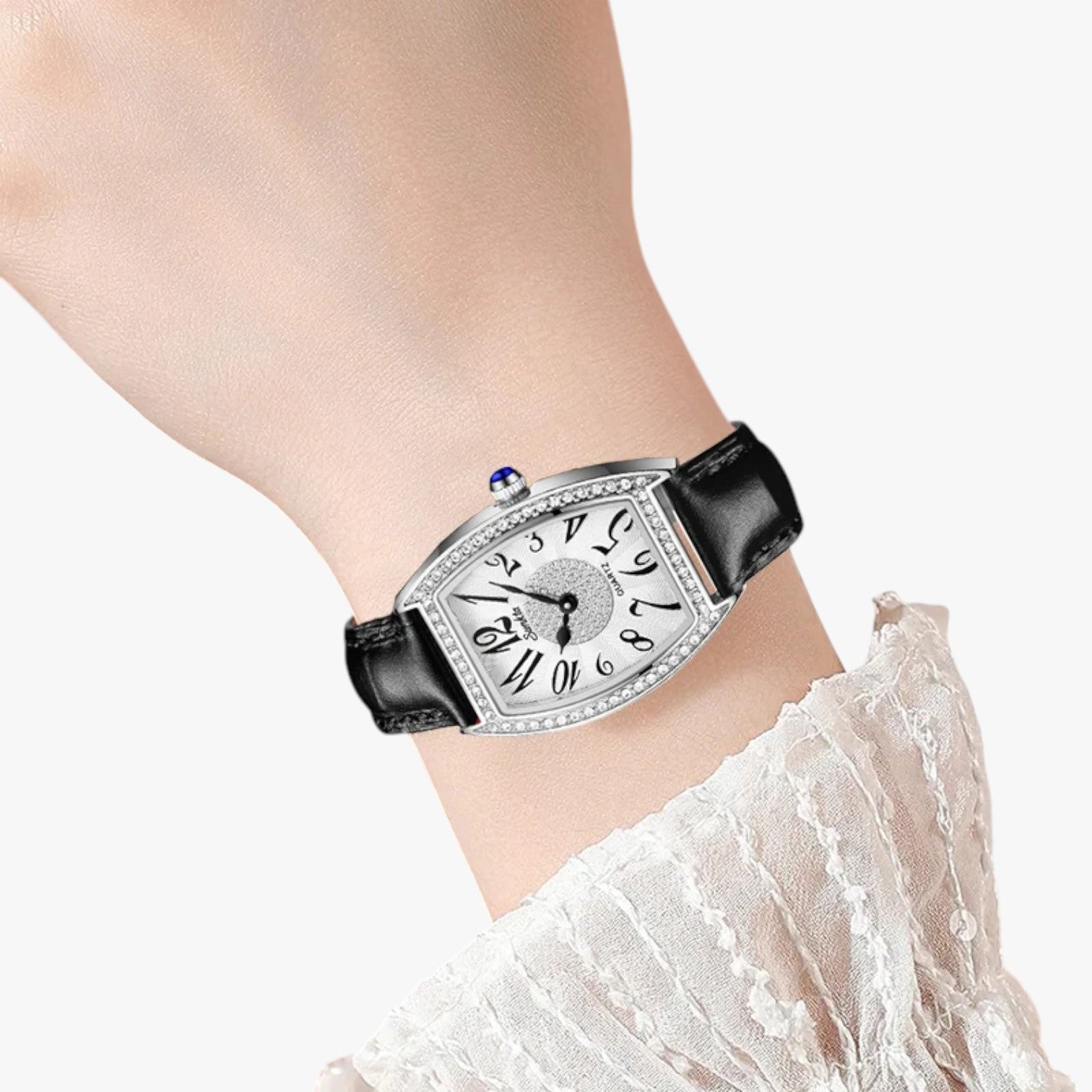 Seraphina | Elegant Dameur LIGE Sunkta Quartz, Læder, Vandtæt - - Seraphina | Elegant Dameur LIGE Sunkta Quartz, Læder, Vandtæt - €25 - {{ product_tags }