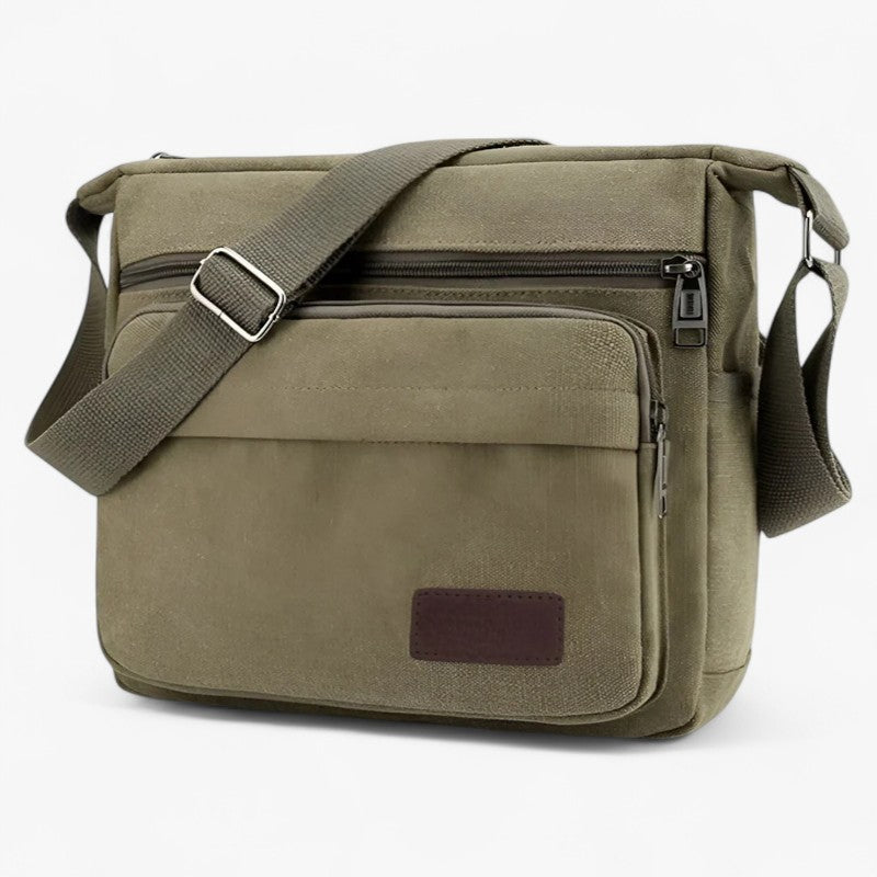Max | Multifunktionel Canvas Skuldertaske til Mænd - Grøn - bags - {{ product_tags }