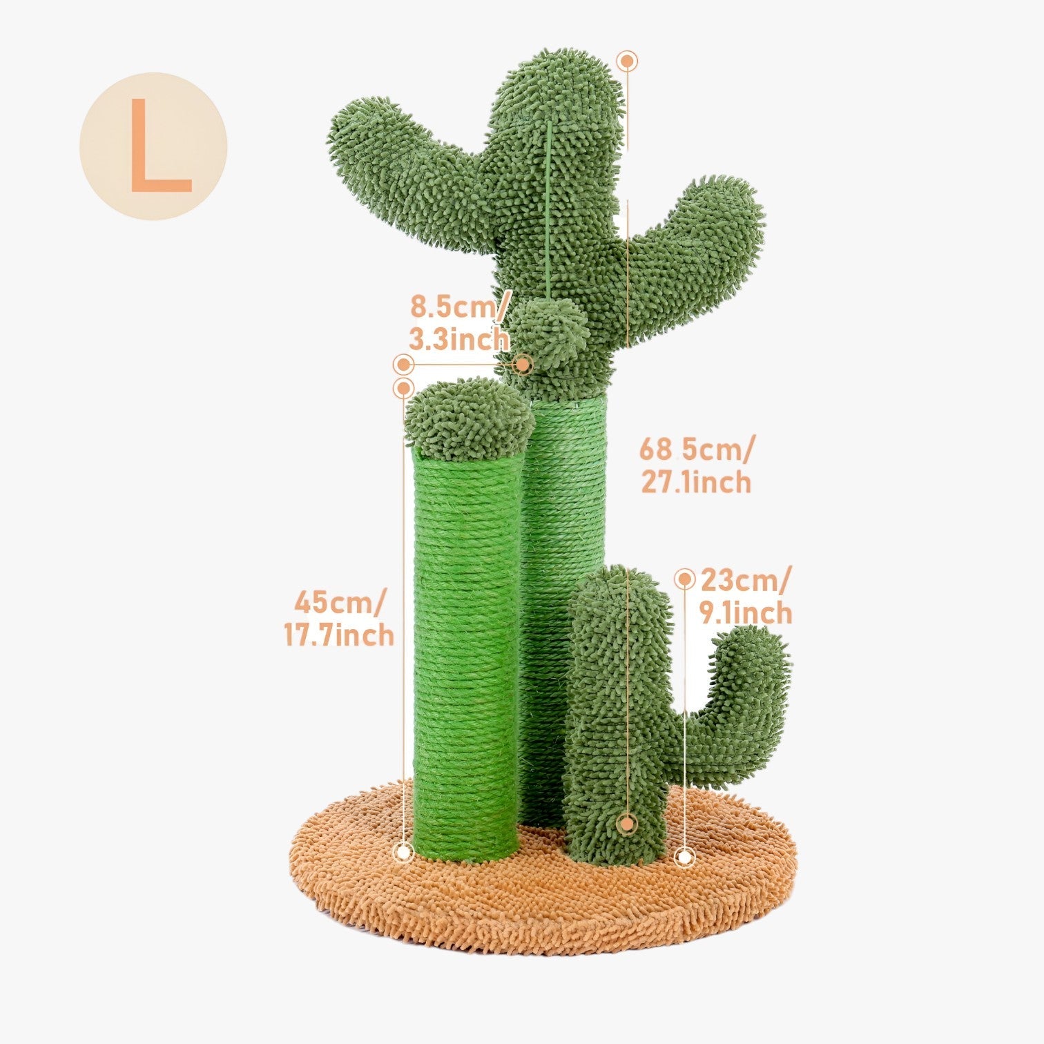 Mitzy | Kaktus Scratch Fun Interaktiv Kradsebræt med 3 Pæle og Hängende Bold - - other - {{ product_tags }