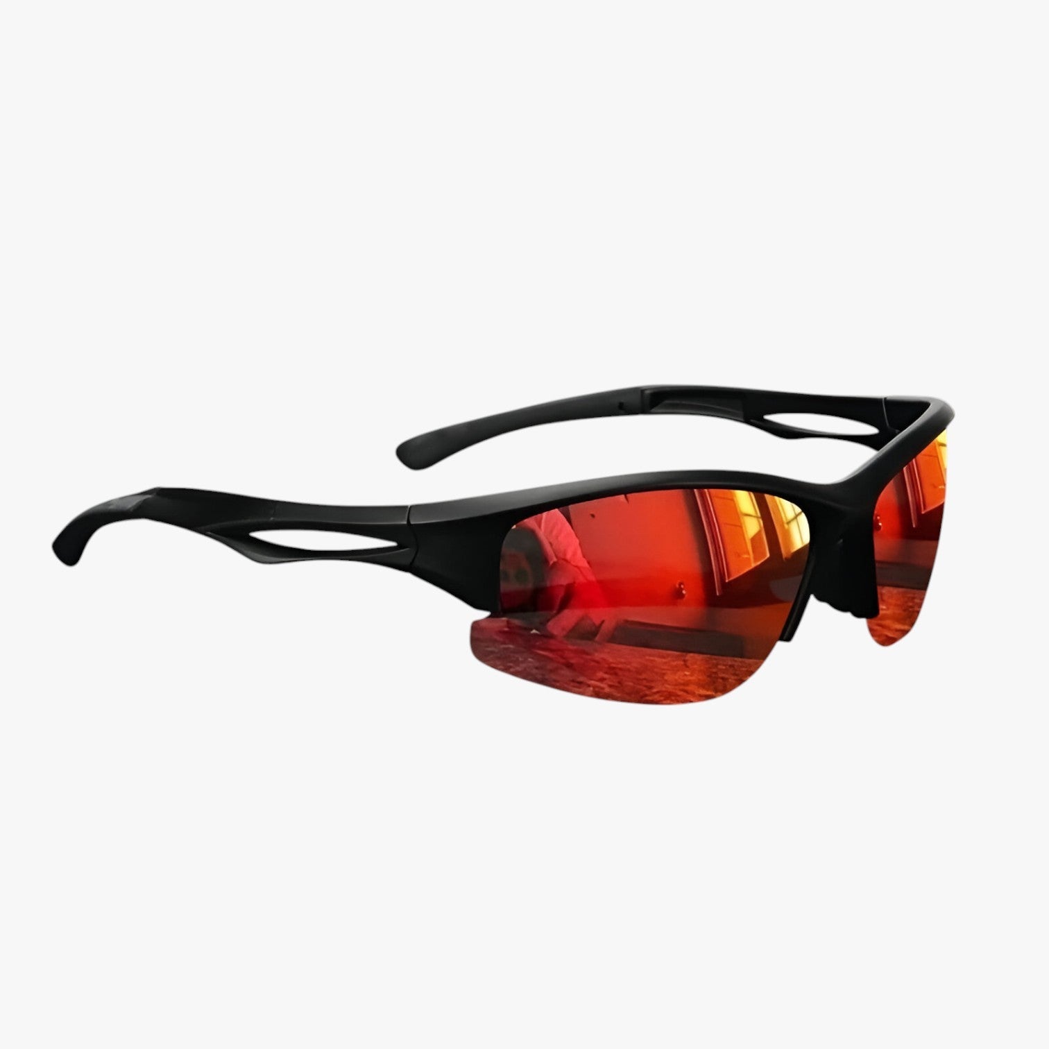 Nestor | Sportiv Halvramme Solbrille - Polariseret & Farverig Syn - Orange - other - {{ product_tags }