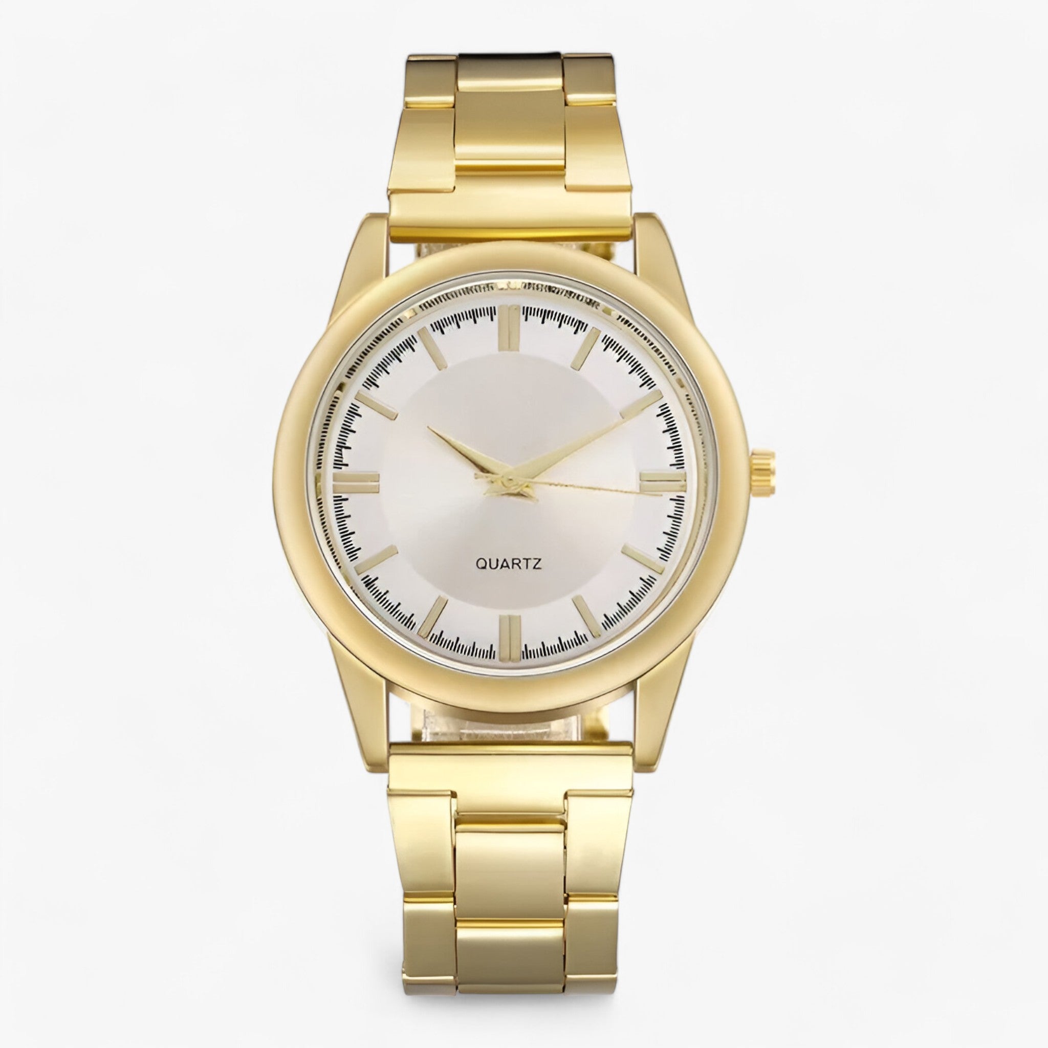 Fritz | Klassisk Quartz - Stilfuldt Rustfrit Stål Design - Guld Hvid - watches - {{ product_tags }