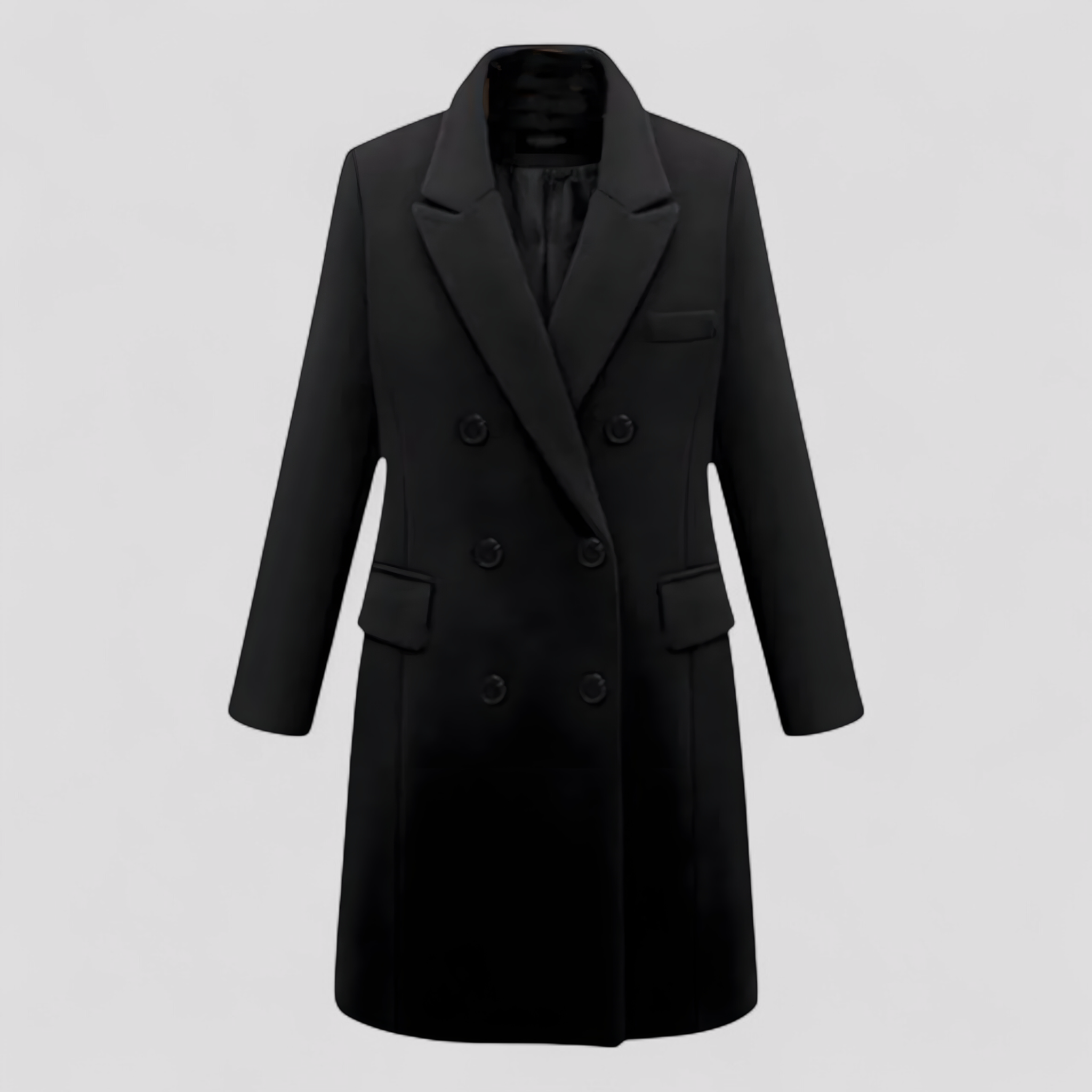 Darla | Elegant dame uldjakke: varm, blød og perfekt til kontoret - Sort - Darla | Elegant dame uldjakke: varm, blød og perfekt til kontoret - €25 - {{ product_tags }
