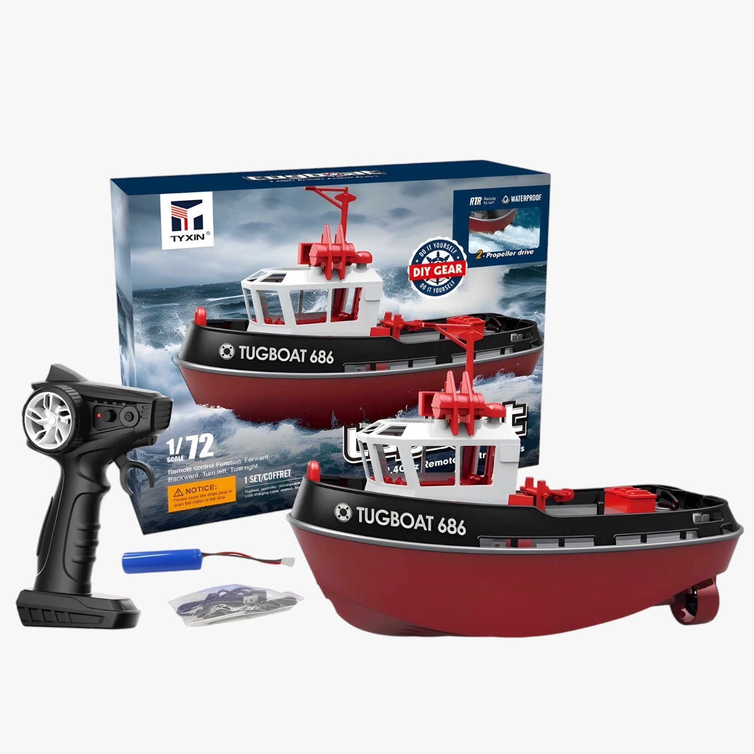 Matt | RC Søbåd – Kraftfuld Dobbeltmotor til Uendelig Vandunderholdning - Sort - Matt | RC Søbåd – Kraftfuld Dobbeltmotor til Uendelig Vandunderholdning - €25 - {{ product_tags }