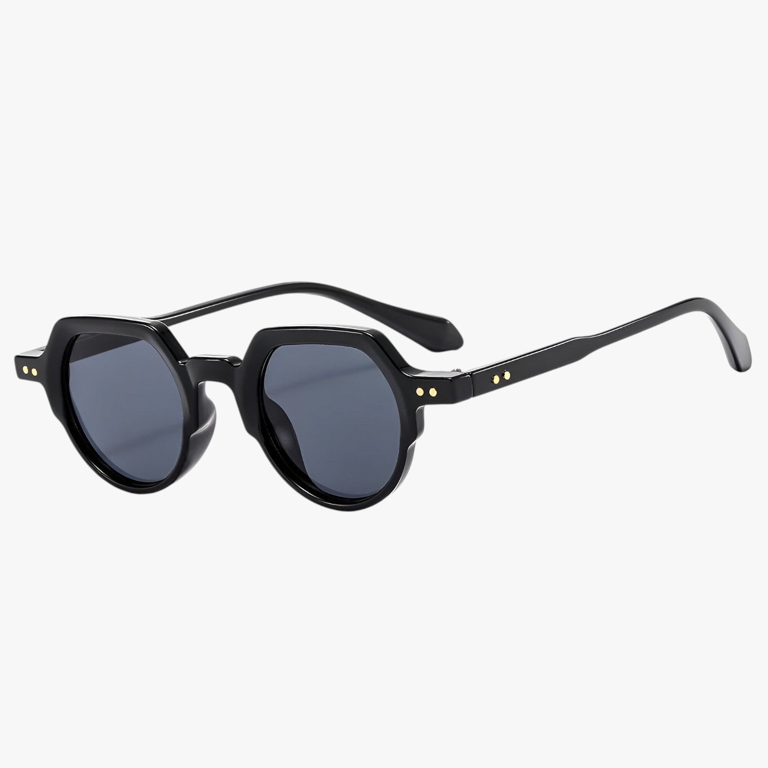 Eden | Punk Solbriller UV400 Uregelmæssig Retro Design med Oceaniske Linser - sort som på billede - men's fashion - {{ product_tags }
