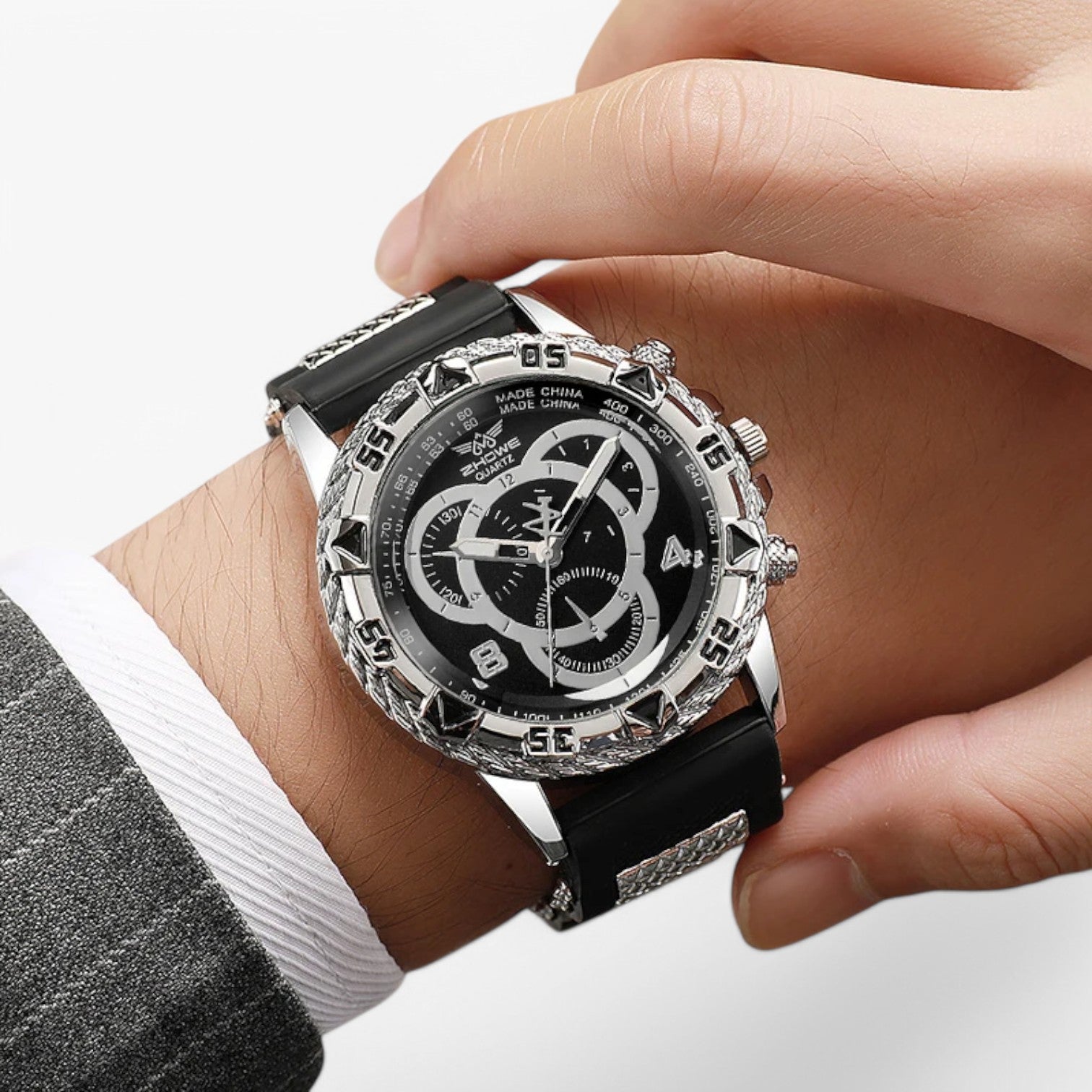 Renato | Stilfuld Sportur med Komfortabel Silikone Rem - - watches - {{ product_tags }