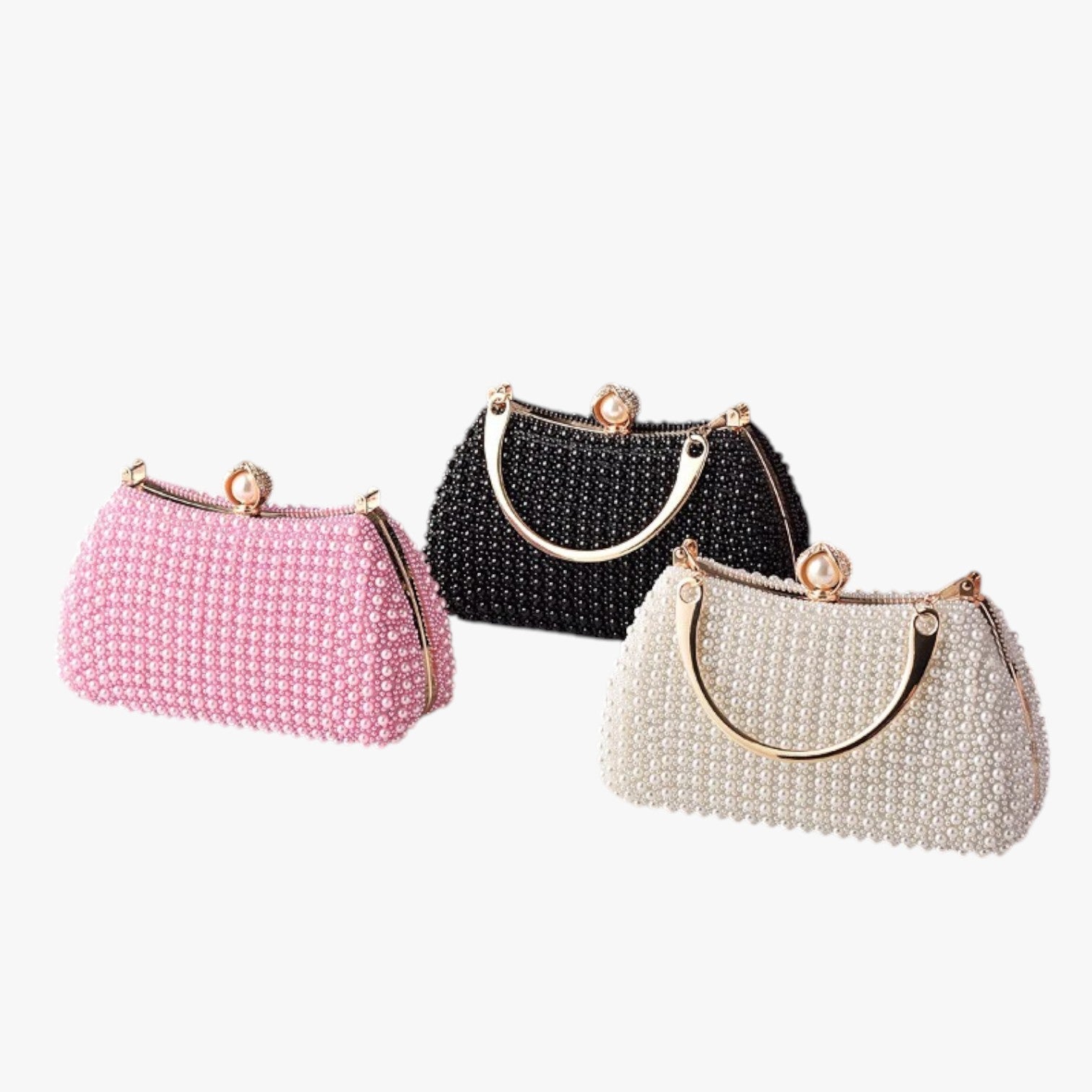 Aviana | Elegant perle eveningtaske med kædehåndtag - - other - {{ product_tags }