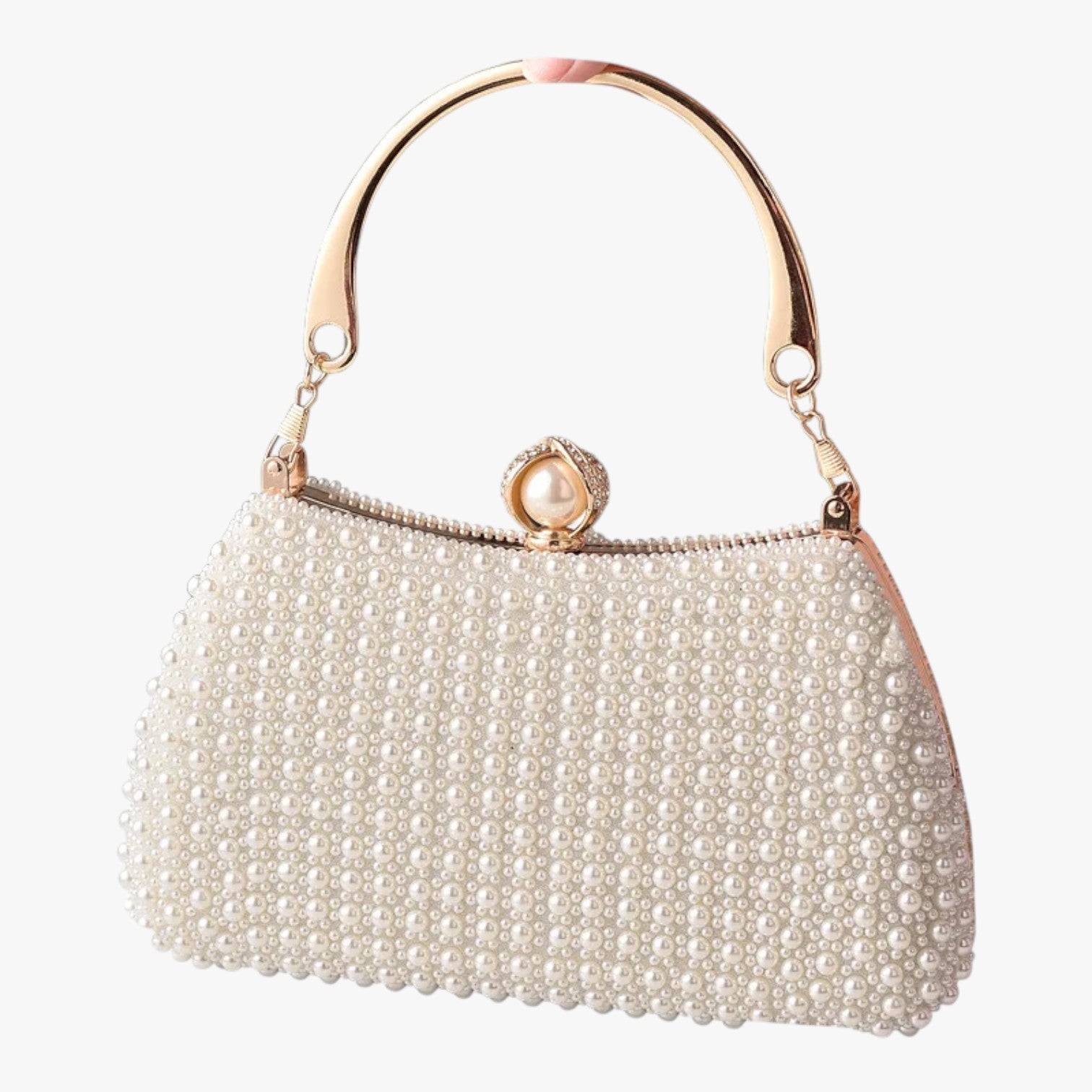 Aviana | Elegant perle eveningtaske med kædehåndtag - - other - {{ product_tags }