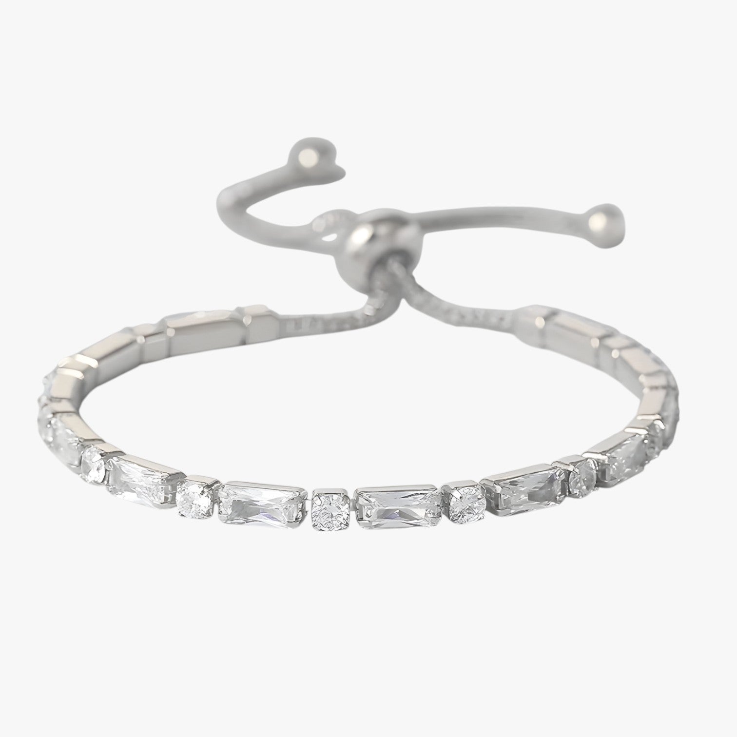 Valerie | Geometrisk Roseguld Armbånd med Zirkon Elegant Gave til Kvinde - sølv - Valerie | Geometrisk Roseguld Armbånd med Zirkon Elegant Gave til Kvinde - €25 - {{ product_tags }