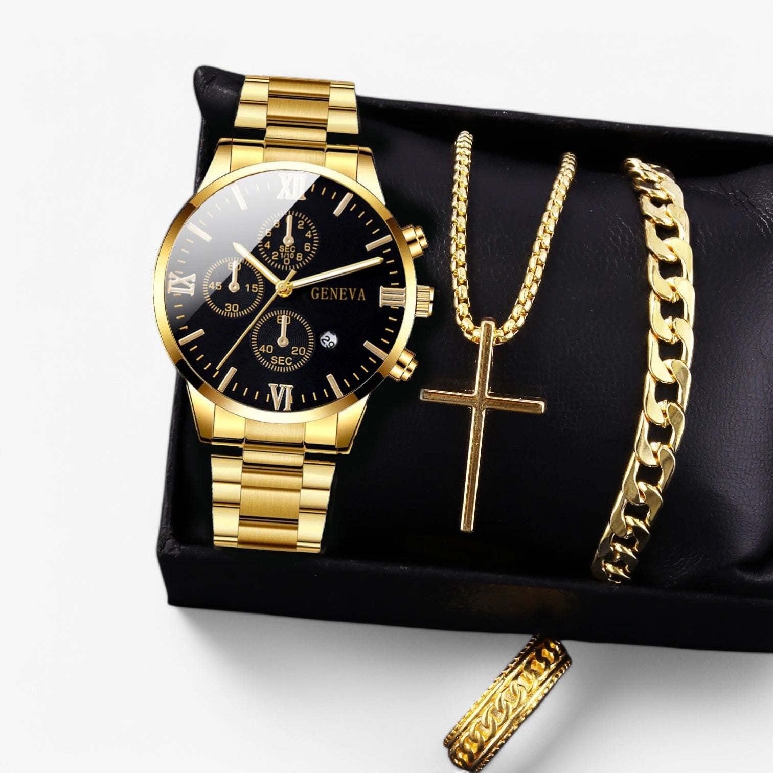 Moritz | Guld romersk ur sæt – Stilfuld og komplet - - watches - {{ product_tags }