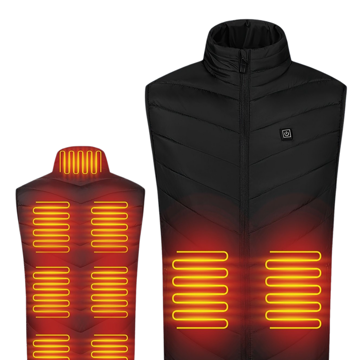 Unisex Elektrisk Opvarmet Vest - USB-Opvarmning, Justerbar Temperatur