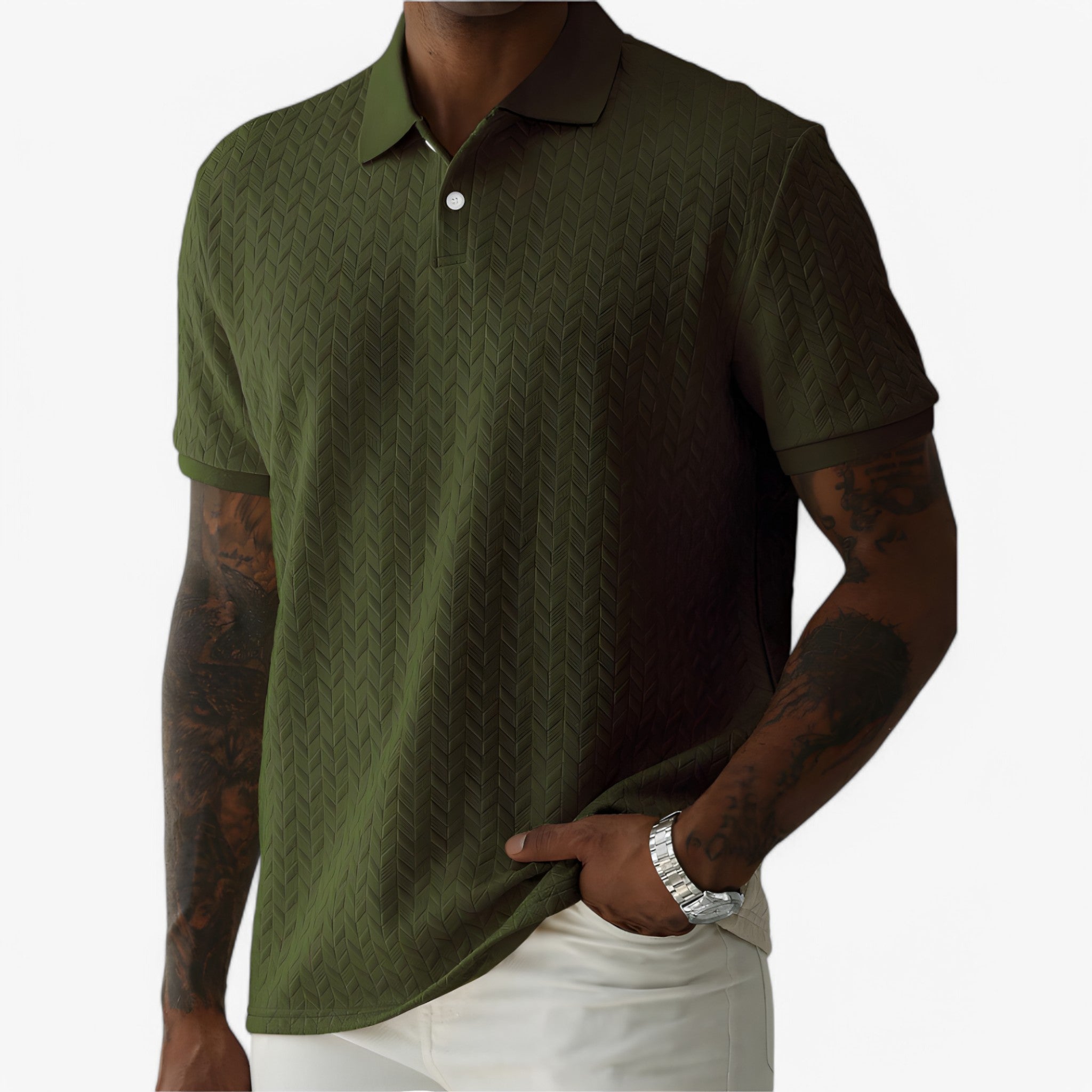 Carlo | Elegant Poloshirt - Grøn - men's fashion - {{ product_tags }