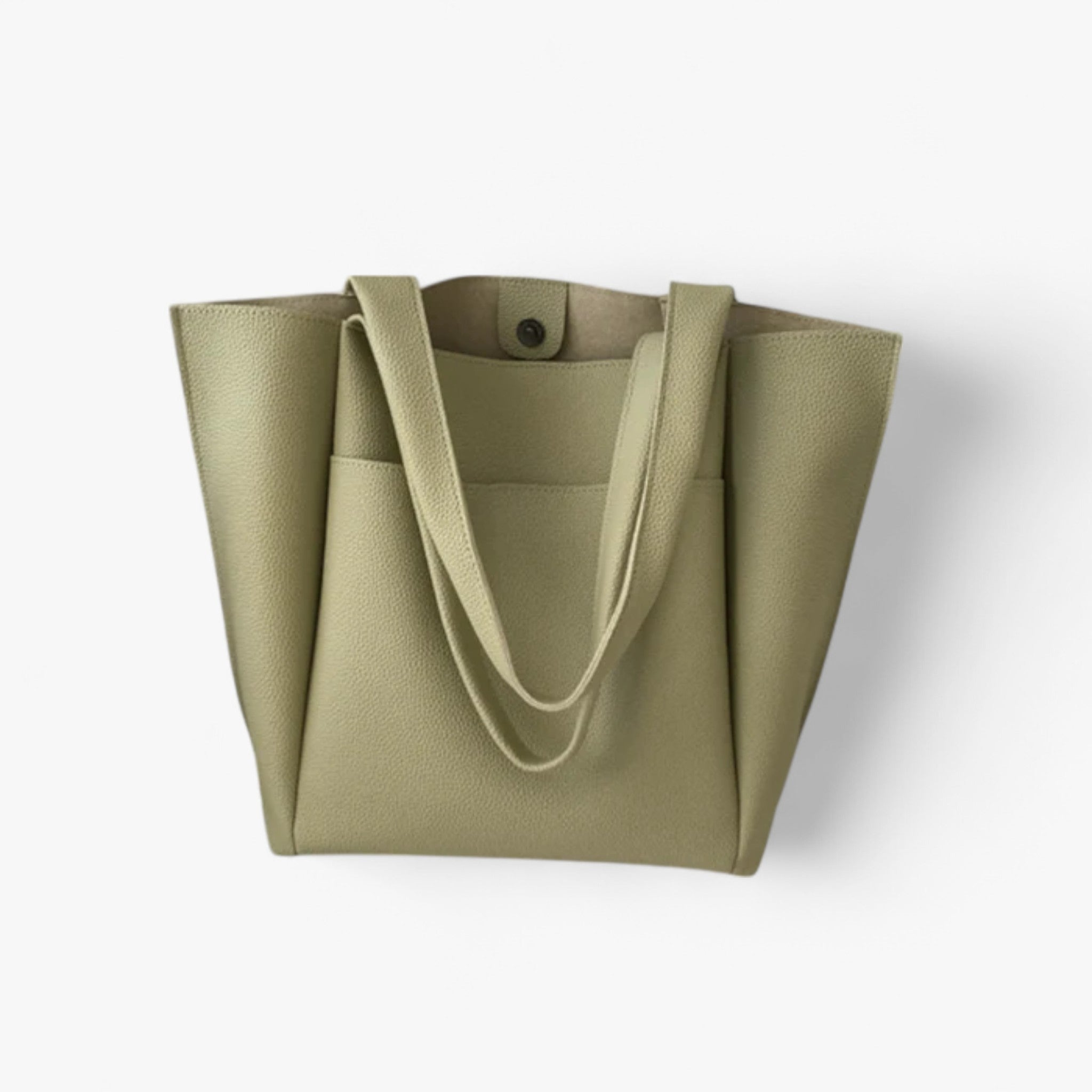 Lyka | Coï Luxe Vegansk Læder Skuldertaske - Salvie 42cmx32cmx12cm - Lyka | Coï Luxe Vegansk Læder Skuldertaske - €25 - {{ product_tags }