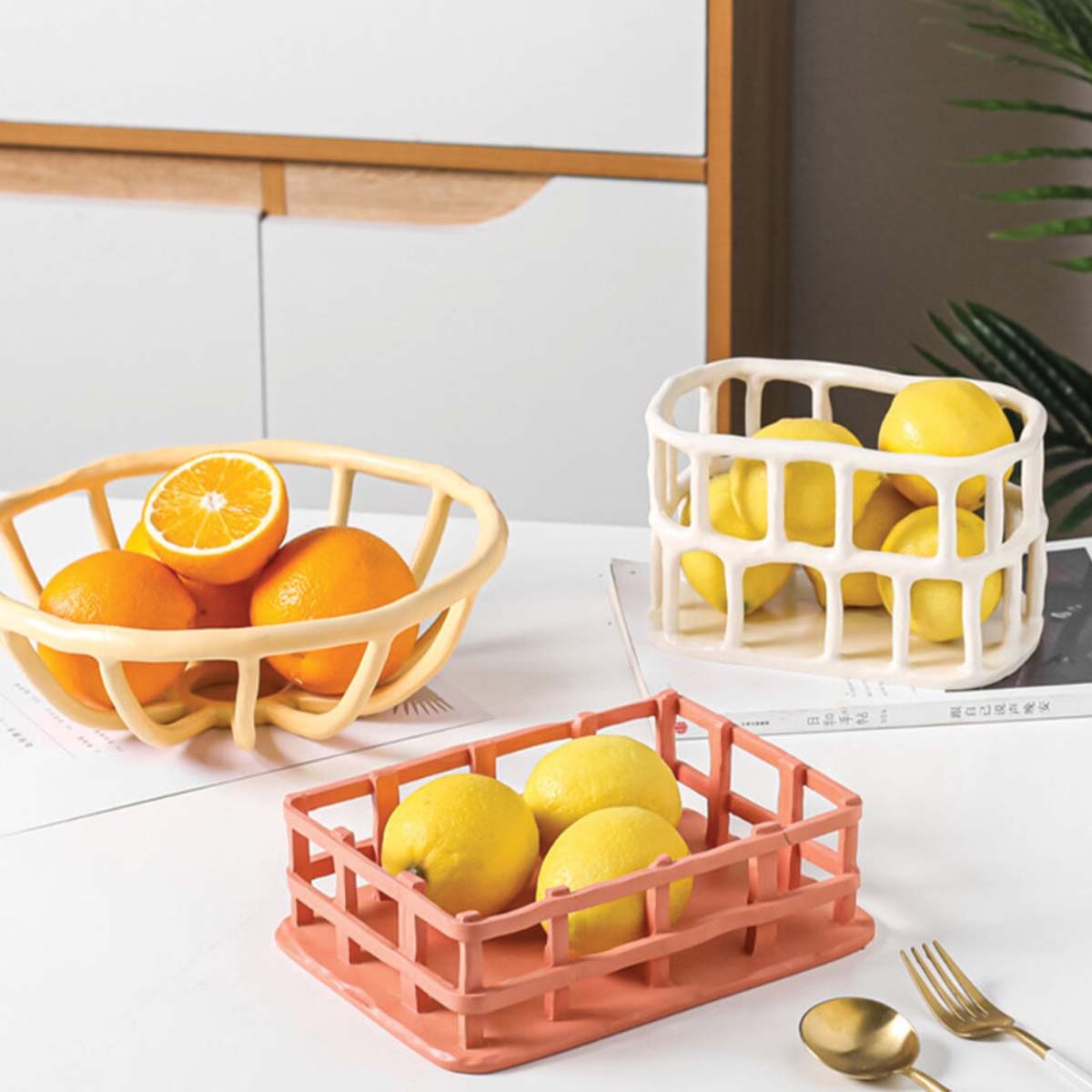 Har resin frugtskål | Skulptureret bakke - Stilren & Funktionel - - house & garden - {{ product_tags }