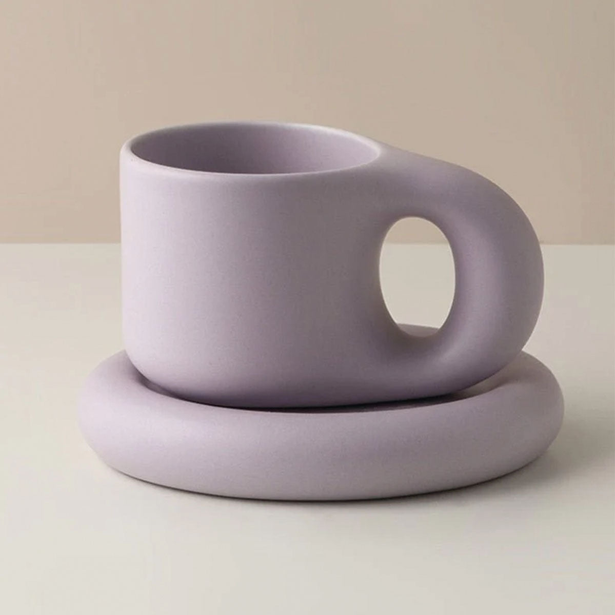Robust keramik espresso-kop | Stilren, Holdbar, Perfekt til espresso - Lavendel - house & garden - {{ product_tags }