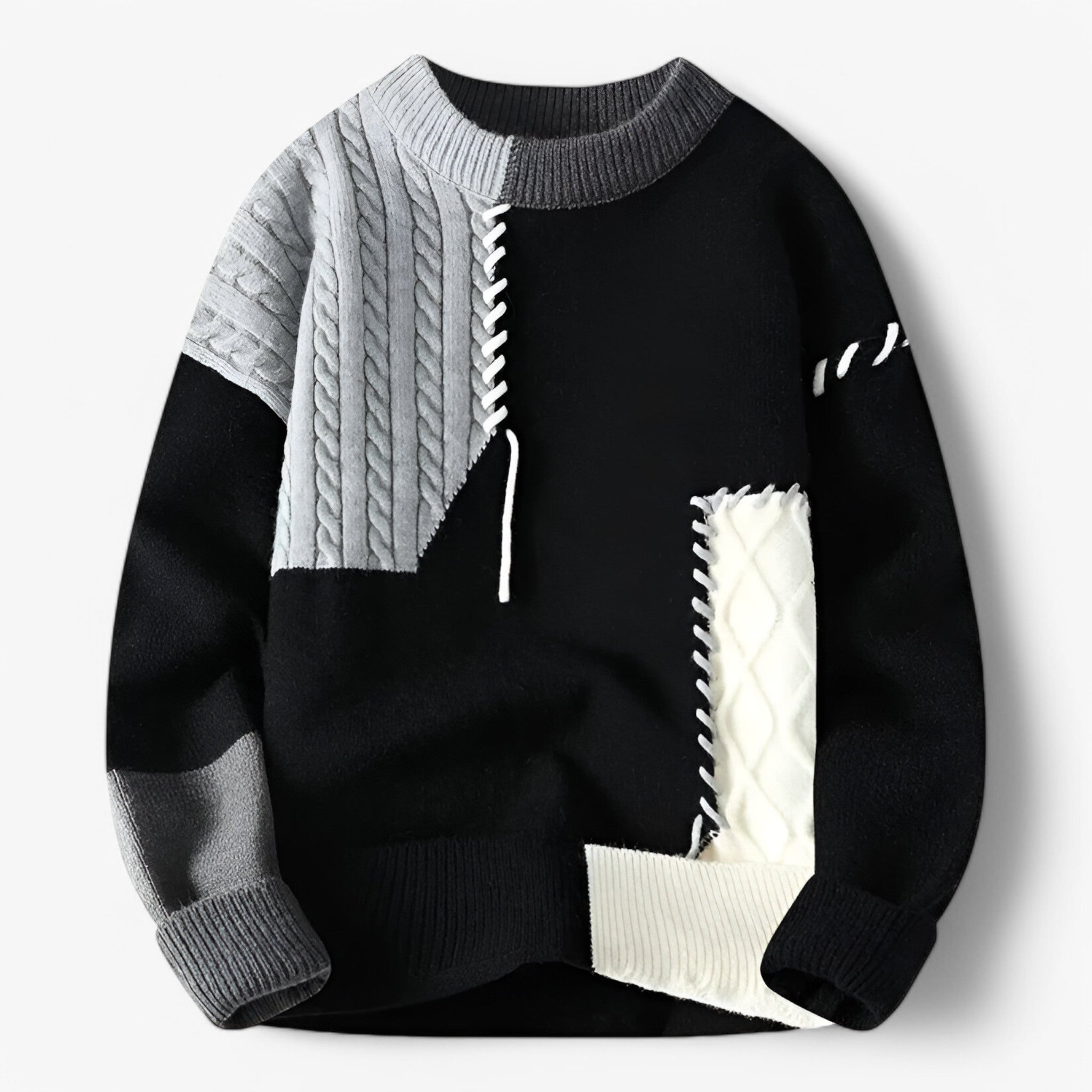 Zane | Strikket sweater - unik og komfortabel - Sort - women's fashion - {{ product_tags }