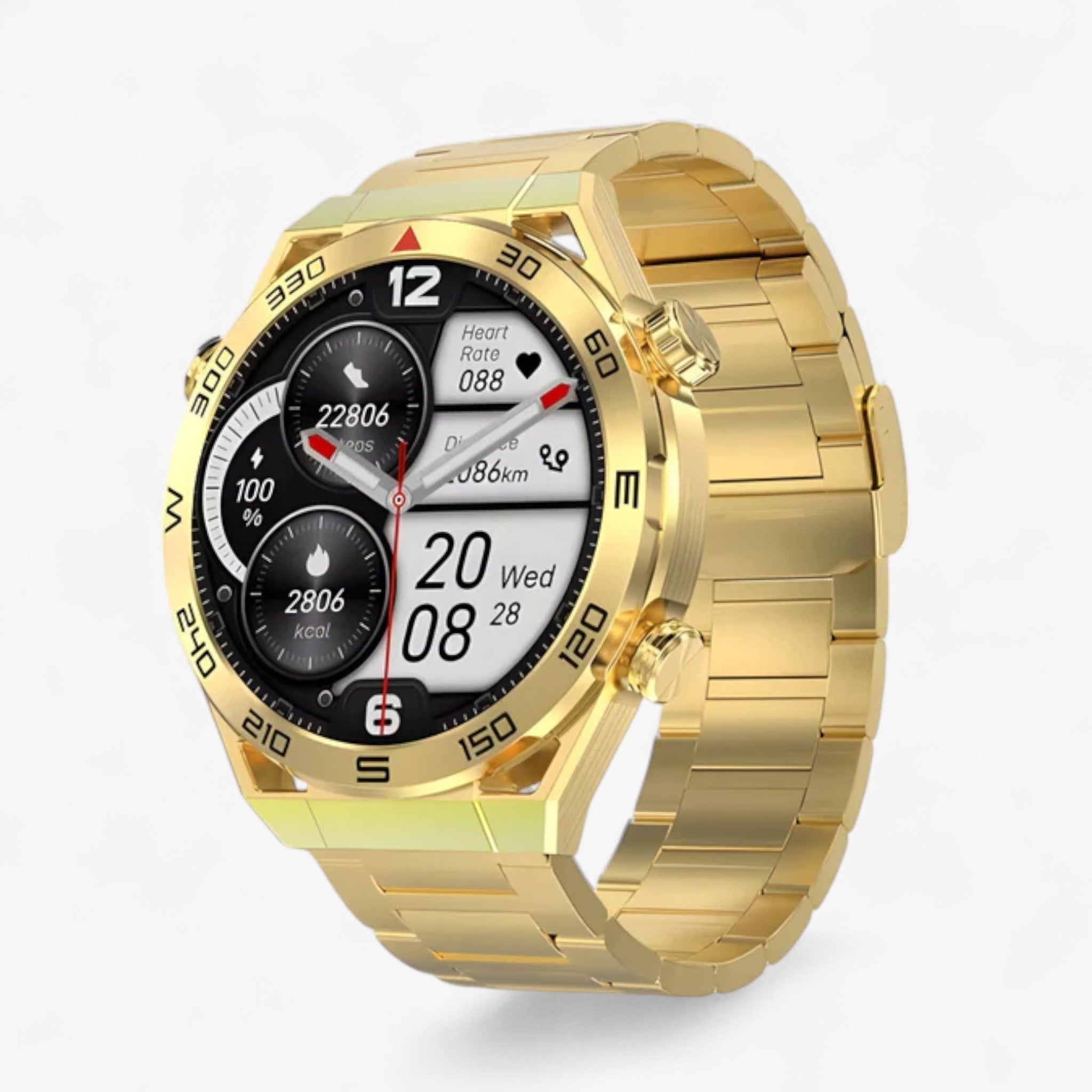 DT Ultra Mate | Smartwatch - GPS og NFC til mænd med Bluetooth-opkald og EKG - Guldmetal - DT Ultra Mate | Smartwatch - GPS og NFC til mænd med Bluetooth-opkald og EKG - €25 - {{ product_tags }