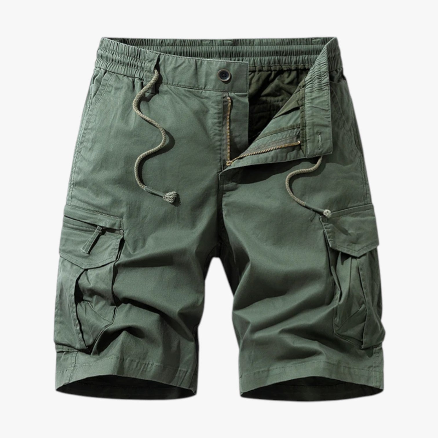 Russel | Bermuda Cargo til mænd - Sommertæt komfort med praktiske lommer - Grøn - Russel | Bermuda Cargo til mænd - Sommertæt komfort med praktiske lommer - €25 - {{ product_tags }