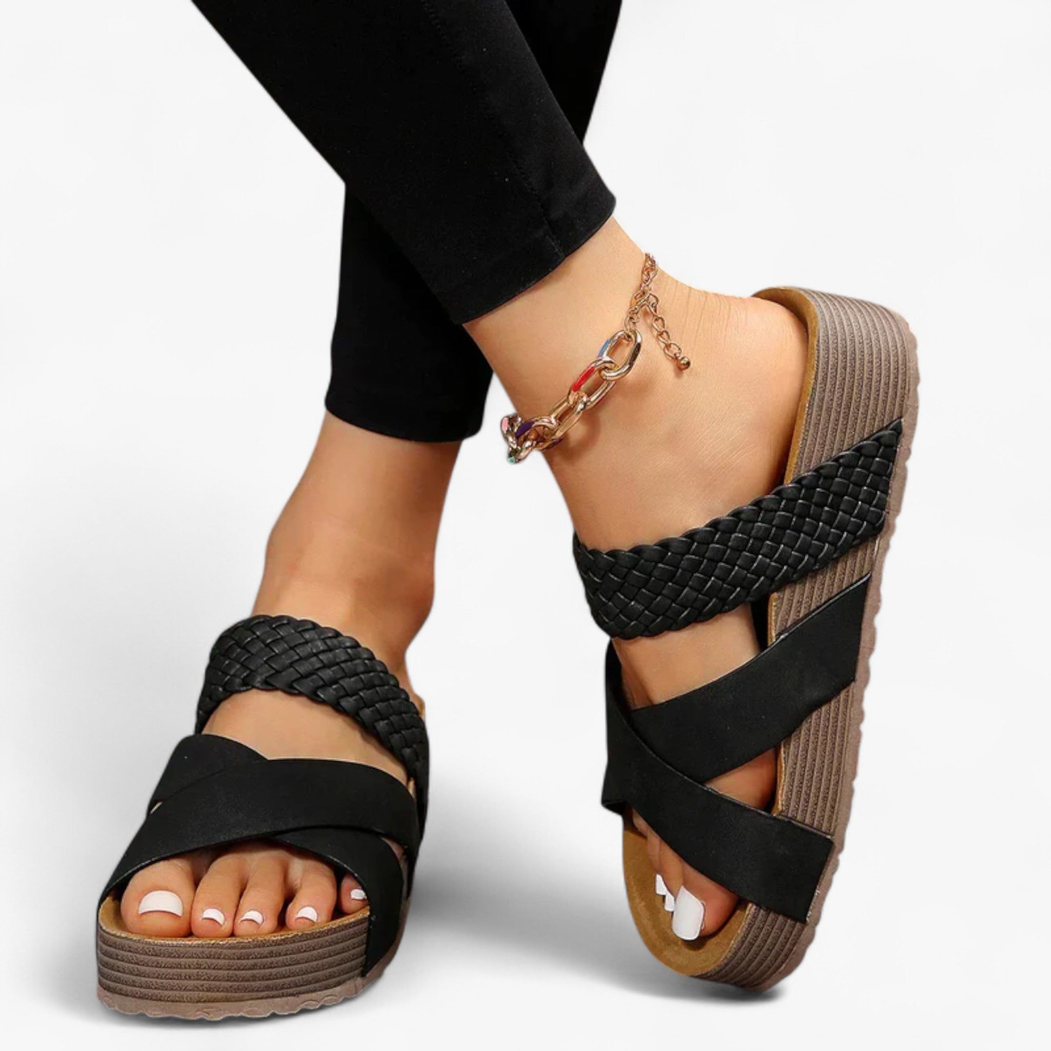 Julia - Ortopædiske sandaler - Sandaler til kvinder - Sort - women's fashion - {{ product_tags }