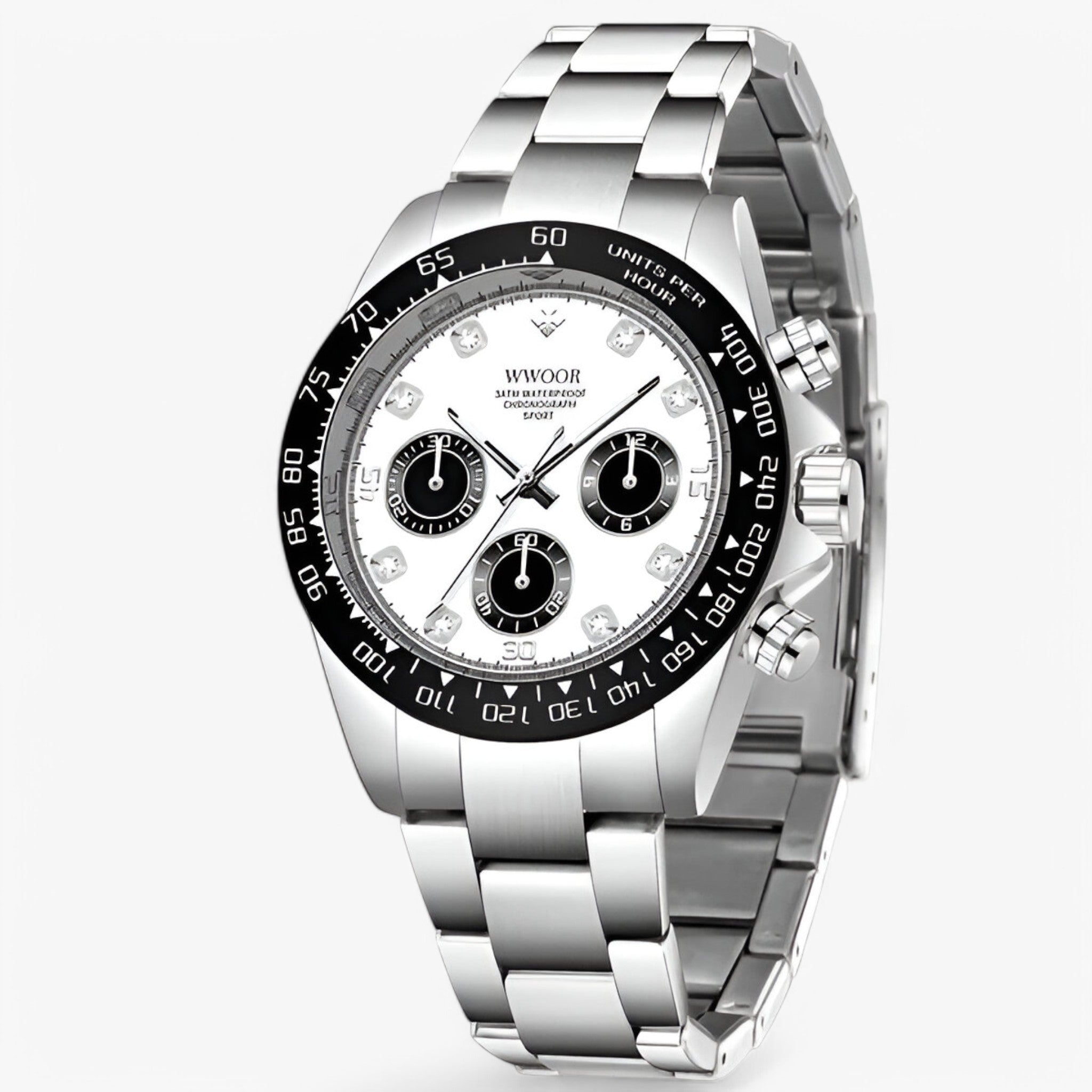 Kashmir | Luksus Chronograph ur lavet af rustfrit stål - Sølv - watches - {{ product_tags }