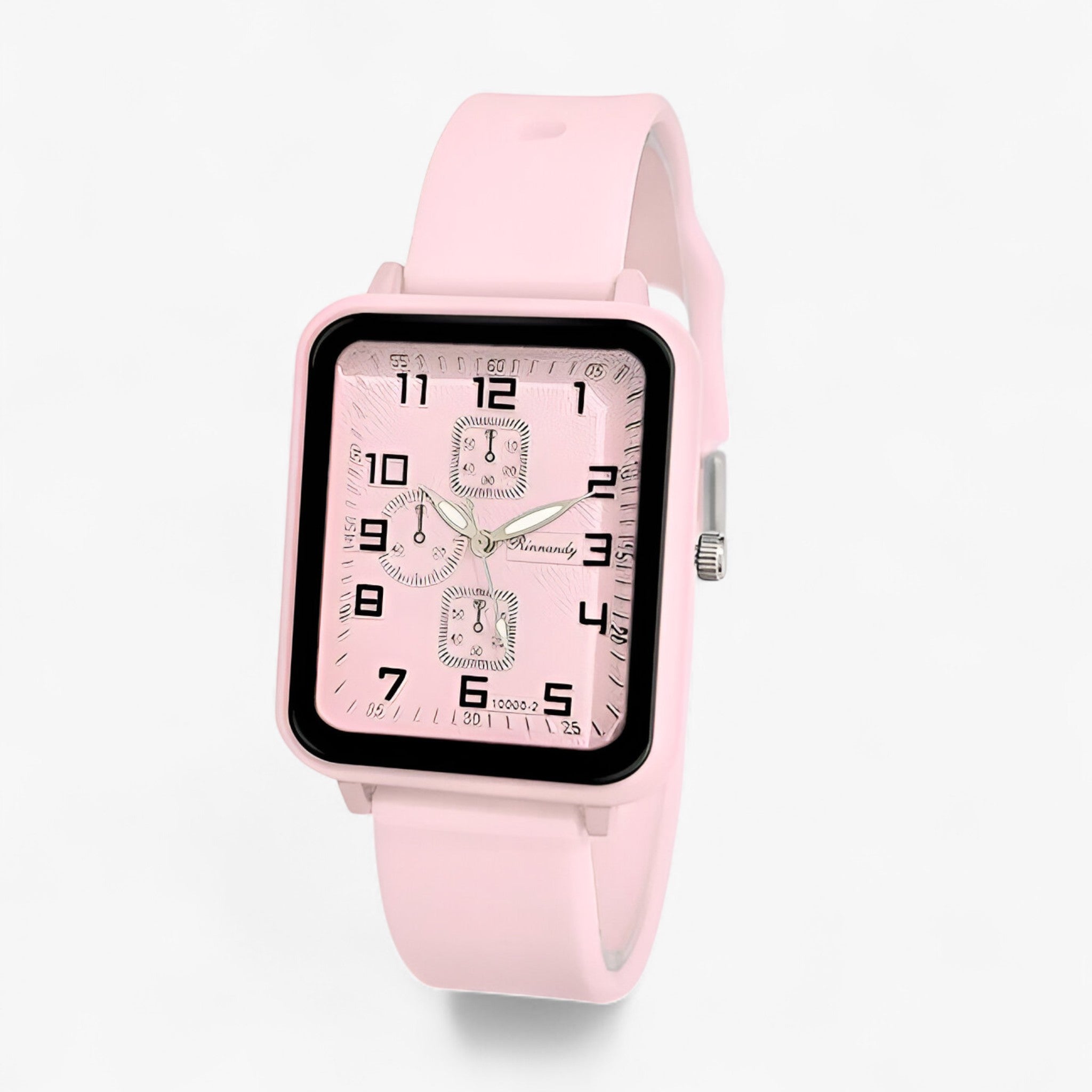 Julia | Kvarts quartz sportsur med blå silikone rem - Lyserød - watches - {{ product_tags }