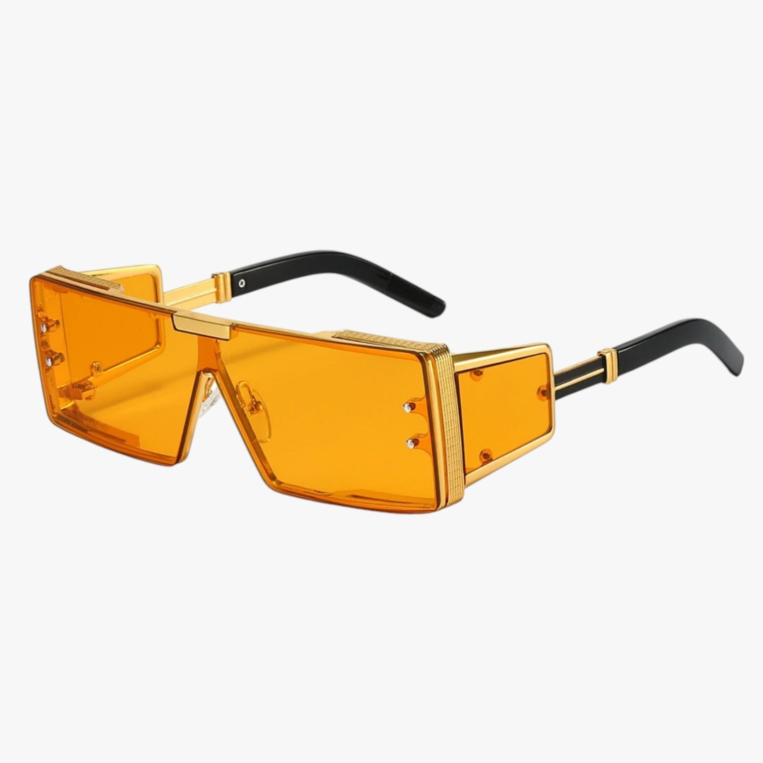 Zamir | Futuristiske firkantedemetal solbriller - Orange - Zamir | Futuristiske firkantedemetal solbriller - €25 - {{ product_tags }