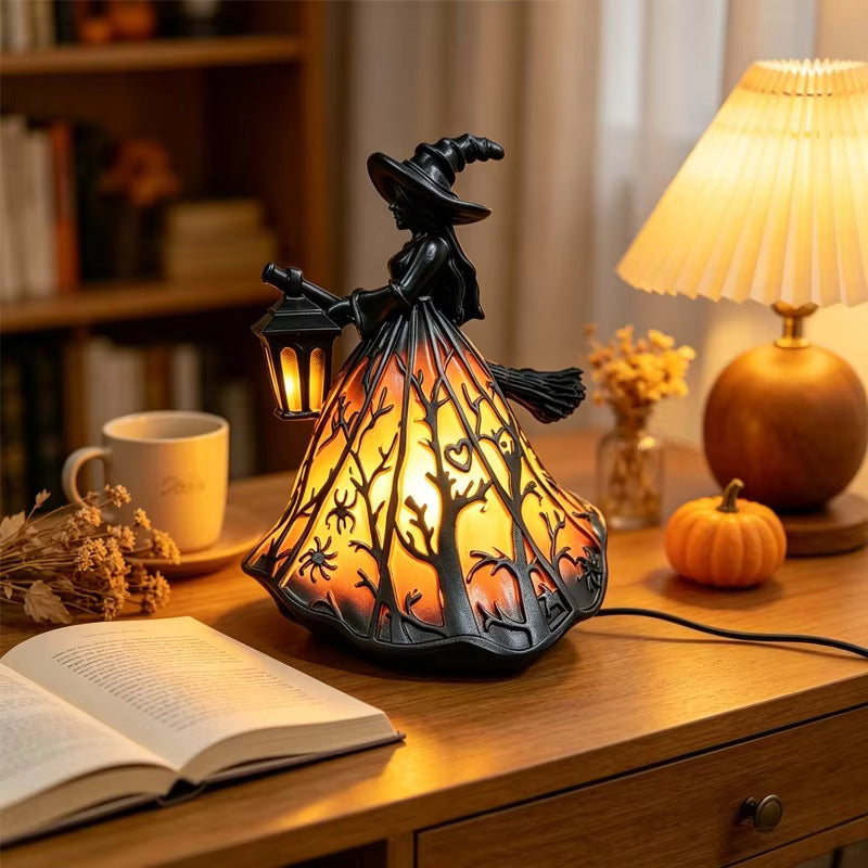 Gotisk Vintage Hekse-lanterne - Flammefri LED Design 30cm