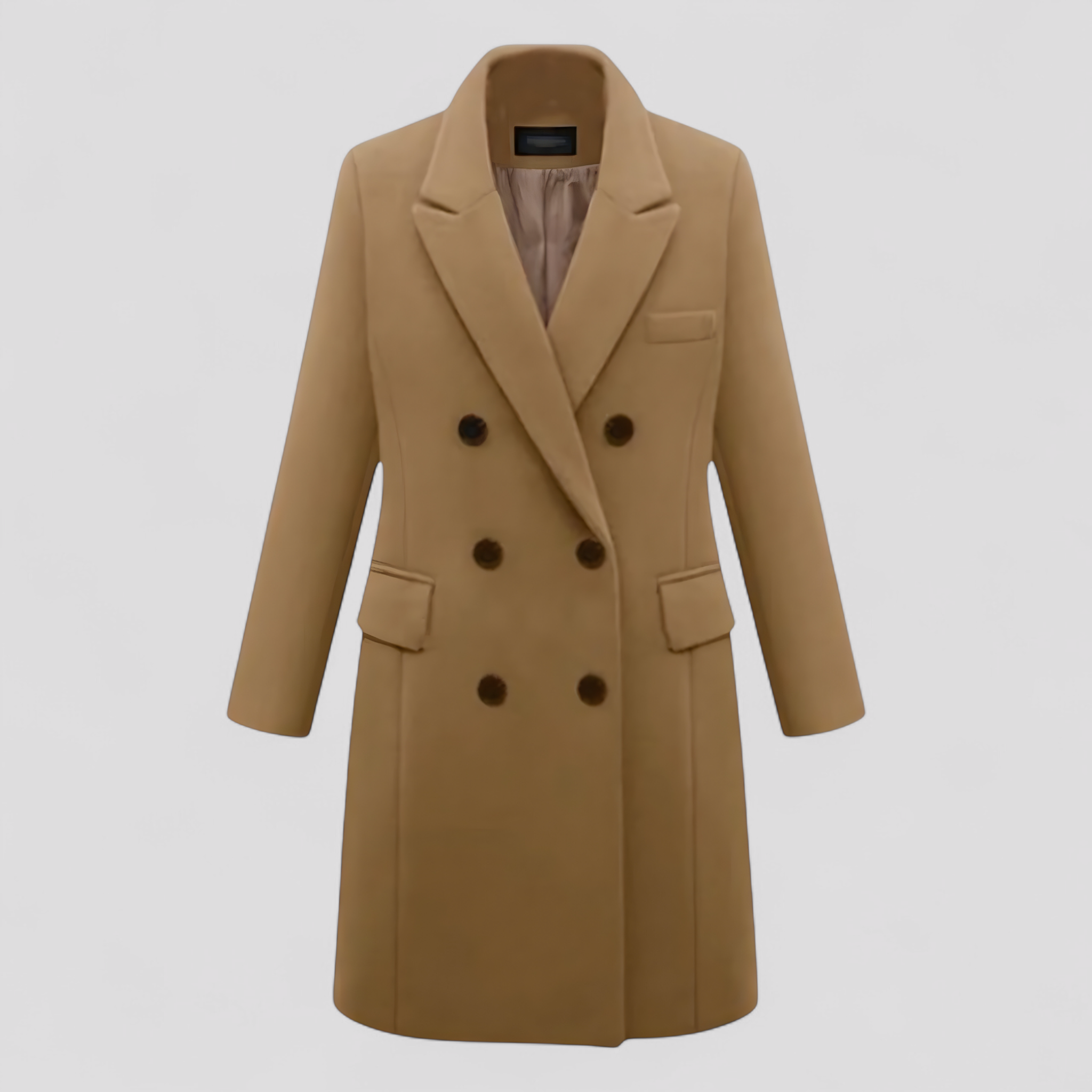 Darla | Elegant dame uldjakke: varm, blød og perfekt til kontoret - Khaki - Darla | Elegant dame uldjakke: varm, blød og perfekt til kontoret - €25 - {{ product_tags }