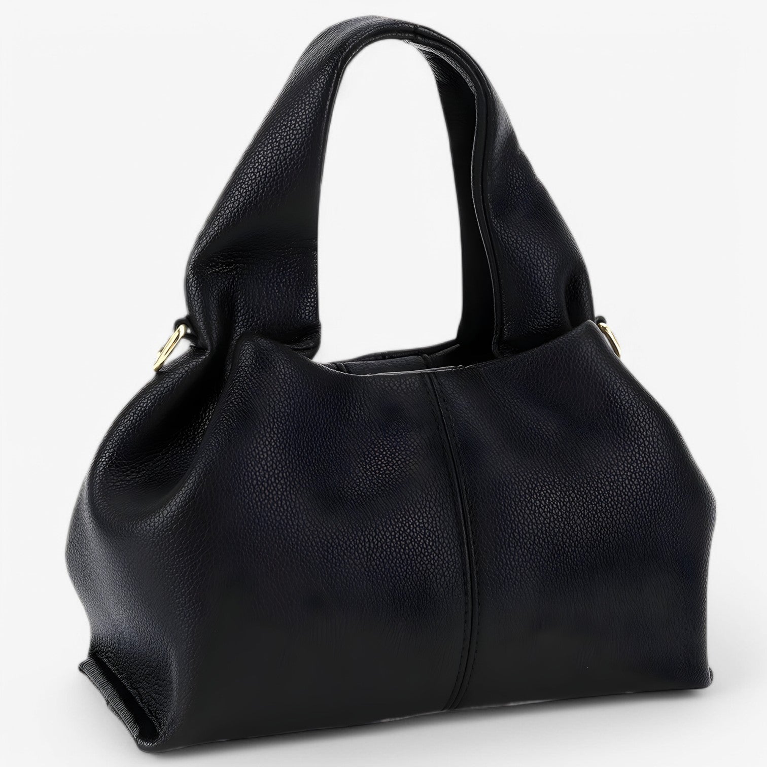 Jimena | Elegant retro skuldertas – Let, rummelig og stilfuld - Sort - bags - {{ product_tags }