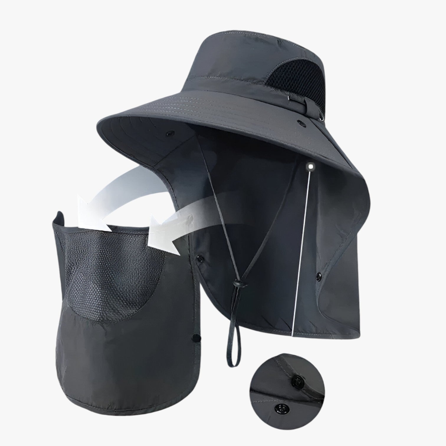 Dereck | UV-beskyttende Fiskerhat med Maske - - men's fashion - {{ product_tags }