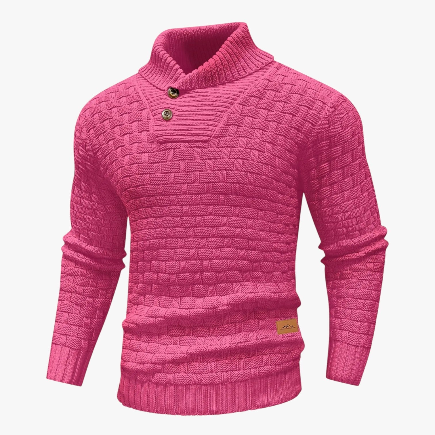 Nathan | Mænds varm vinterstrikkede rundhalsede bløde sweatere - Rosa - Nathan | Mænds varm vinterstrikkede rundhalsede bløde sweatere - €25 - {{ product_tags }