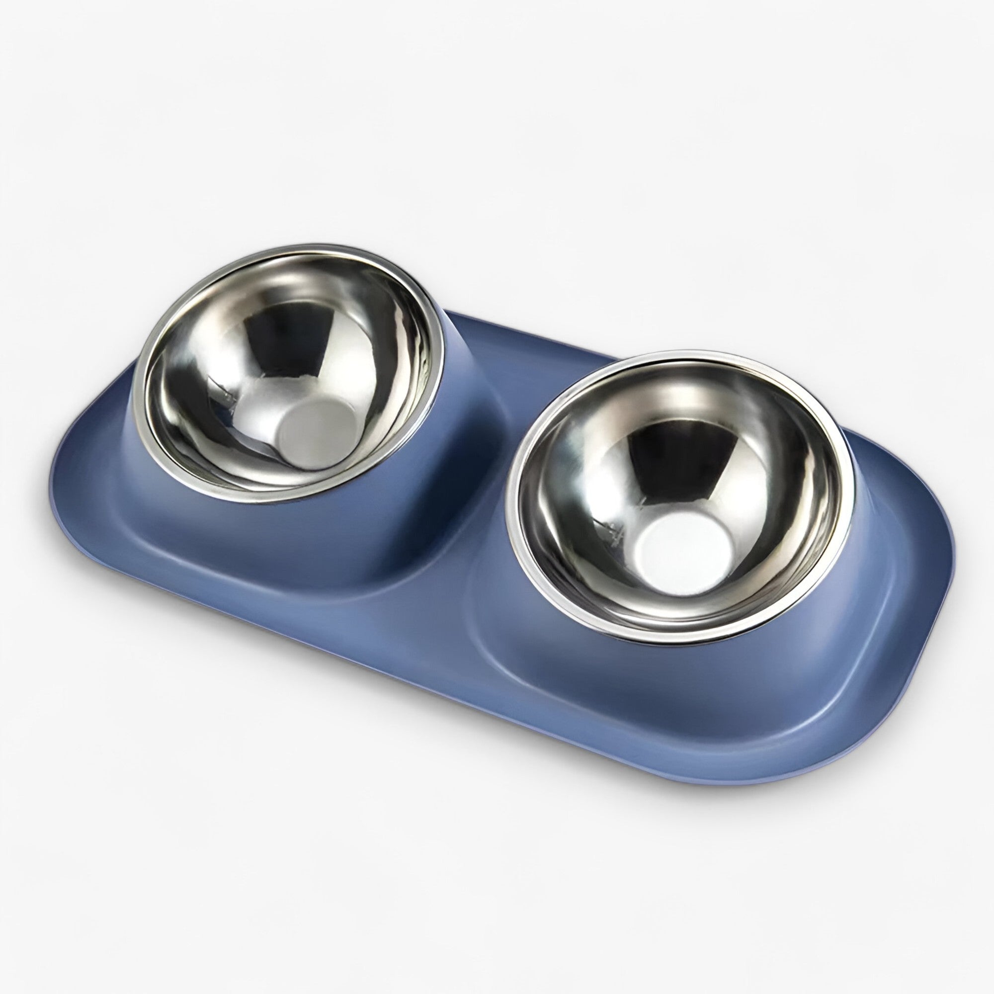 Mattie | Dobbelt skål i rustfrit stål – Antiskrid og venlig mod nakken - - other - {{ product_tags }