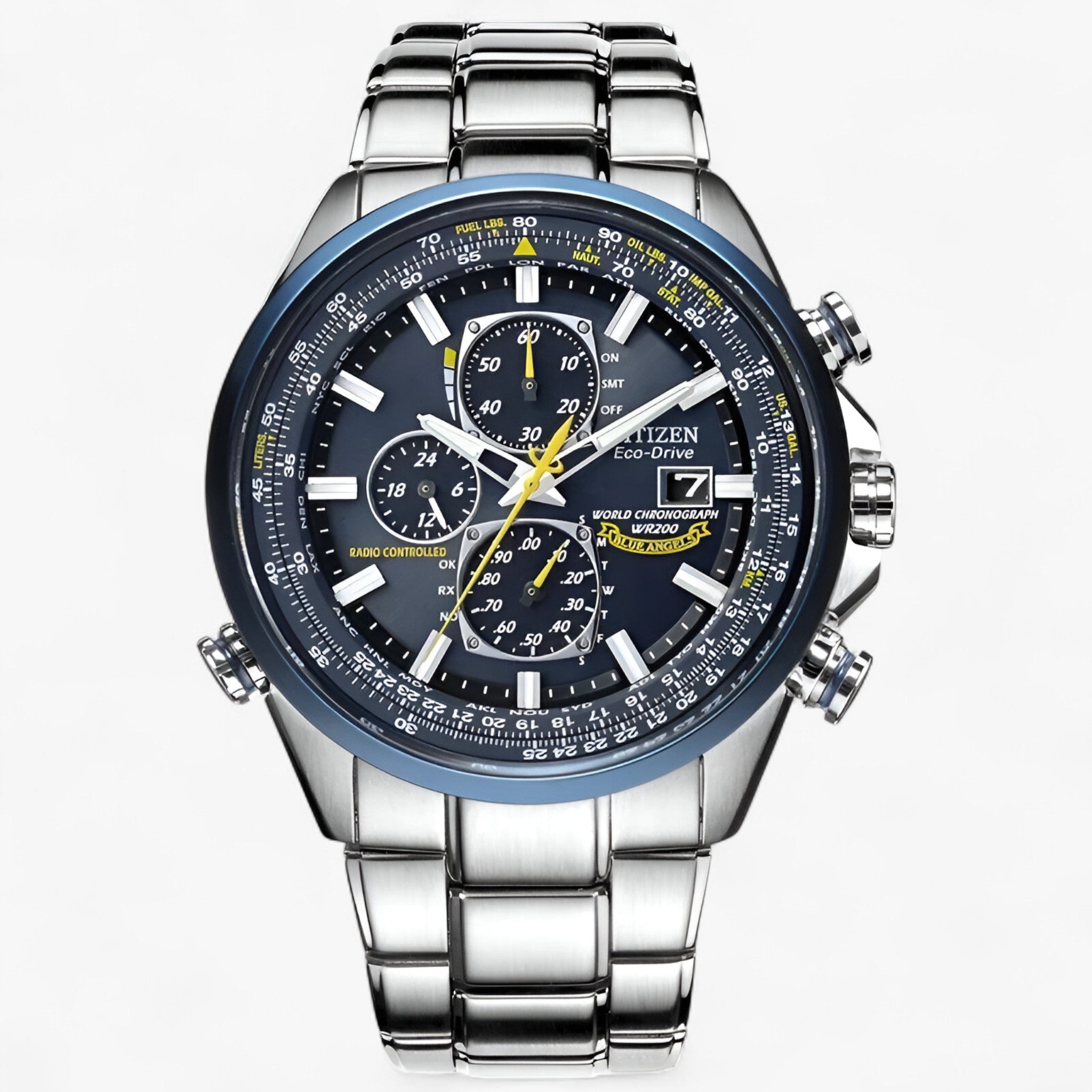 Elin | Ur Kronograf Mand MultiSteel 42mm, Sølv Stål, Blå Elegant Urskive - - Watches - {{ product_tags }