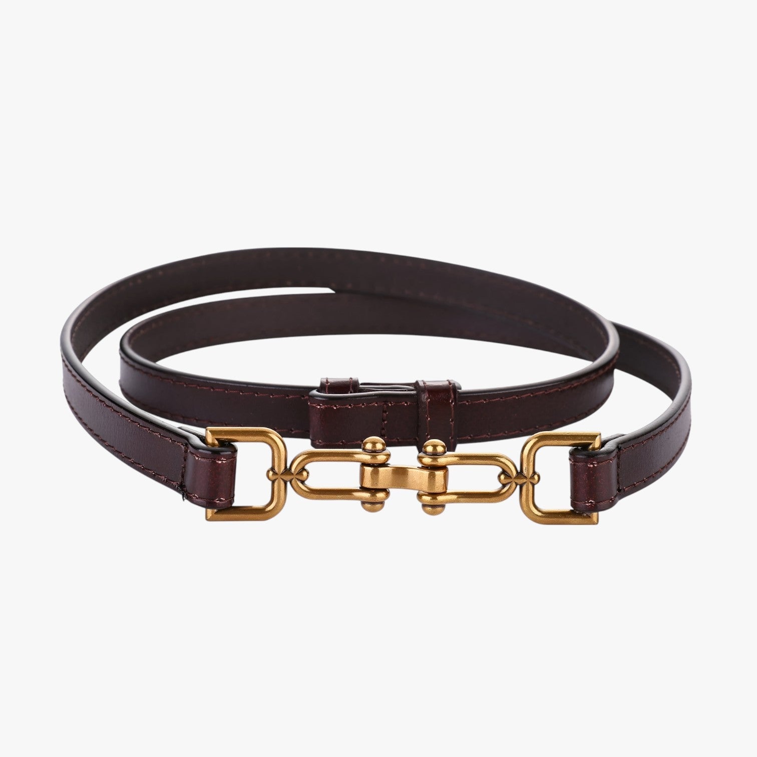 Alora | Bred talje i læder i koreansk stil - Kaffe 97cm CINA - men's fashion - {{ product_tags }
