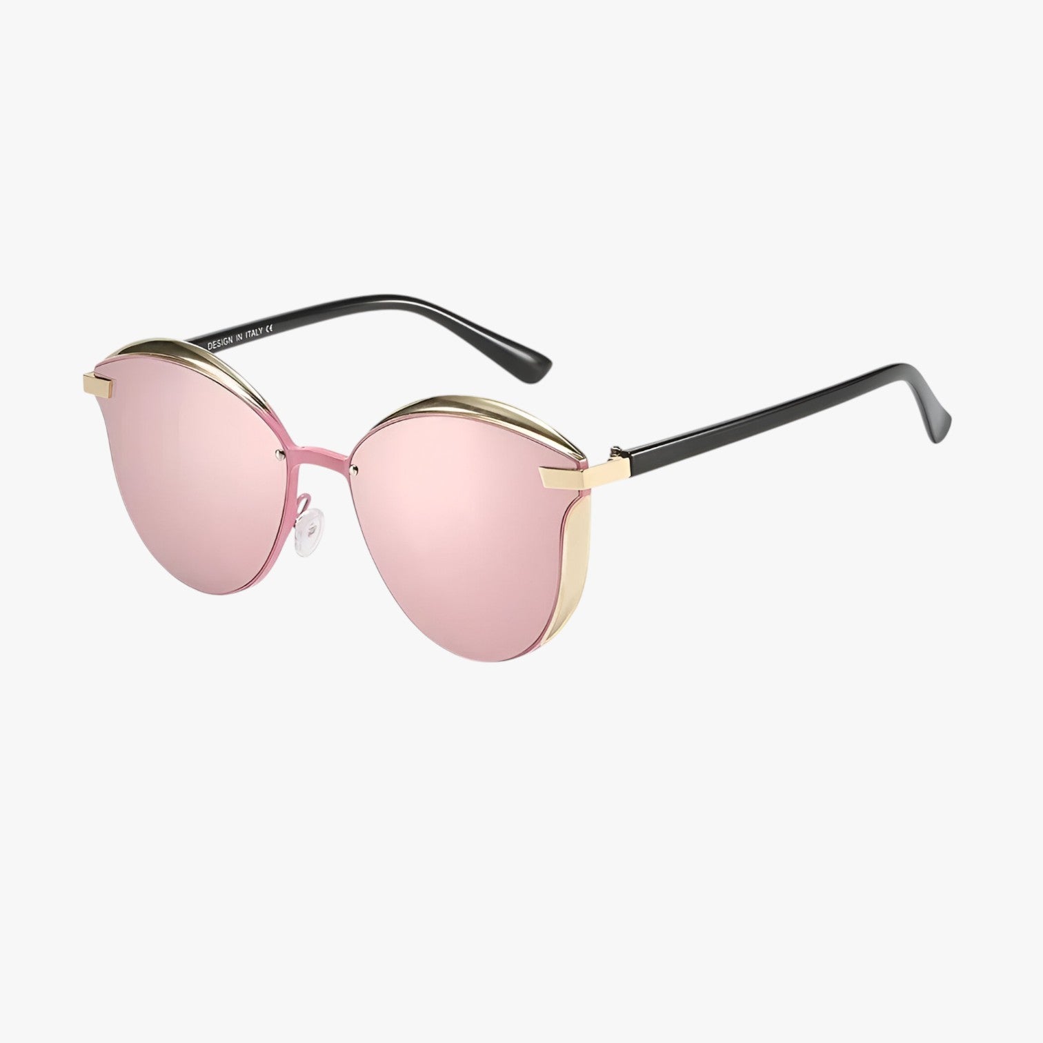 Adelina | Gepolariseret rund solbrille – chique UV-beskyttelse til kvinder - Guld Rosa - women's fashion - {{ product_tags }