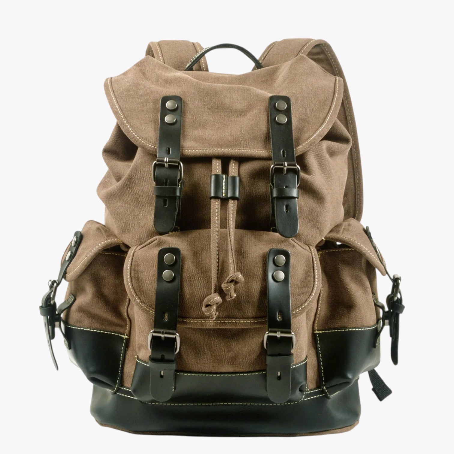 Conor | Stor rygsæk til vandreture i stof og læder med stor kapacitet - cachi scuro - Conor | Stor rygsæk til vandreture i stof og læder med stor kapacitet - €25 - {{ product_tags }