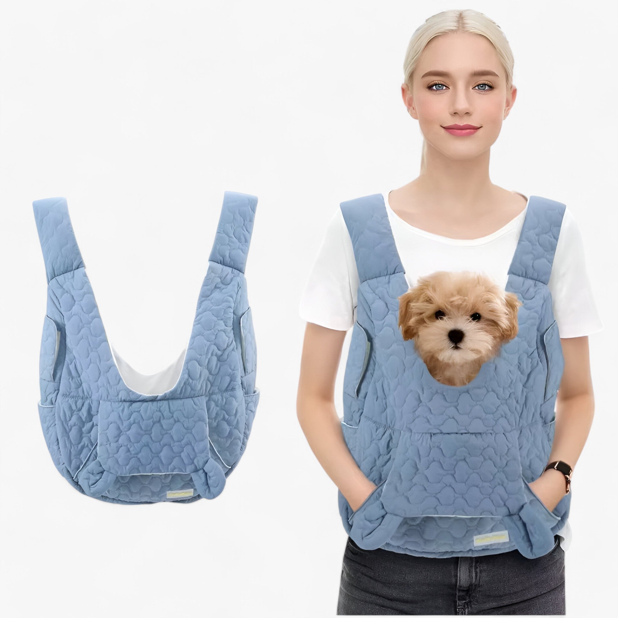PetVoyager | Ekstra Rummelig Transporttaske - Komfortabel, Vandtæt & Vindafvisende - blå M - bags - {{ product_tags }