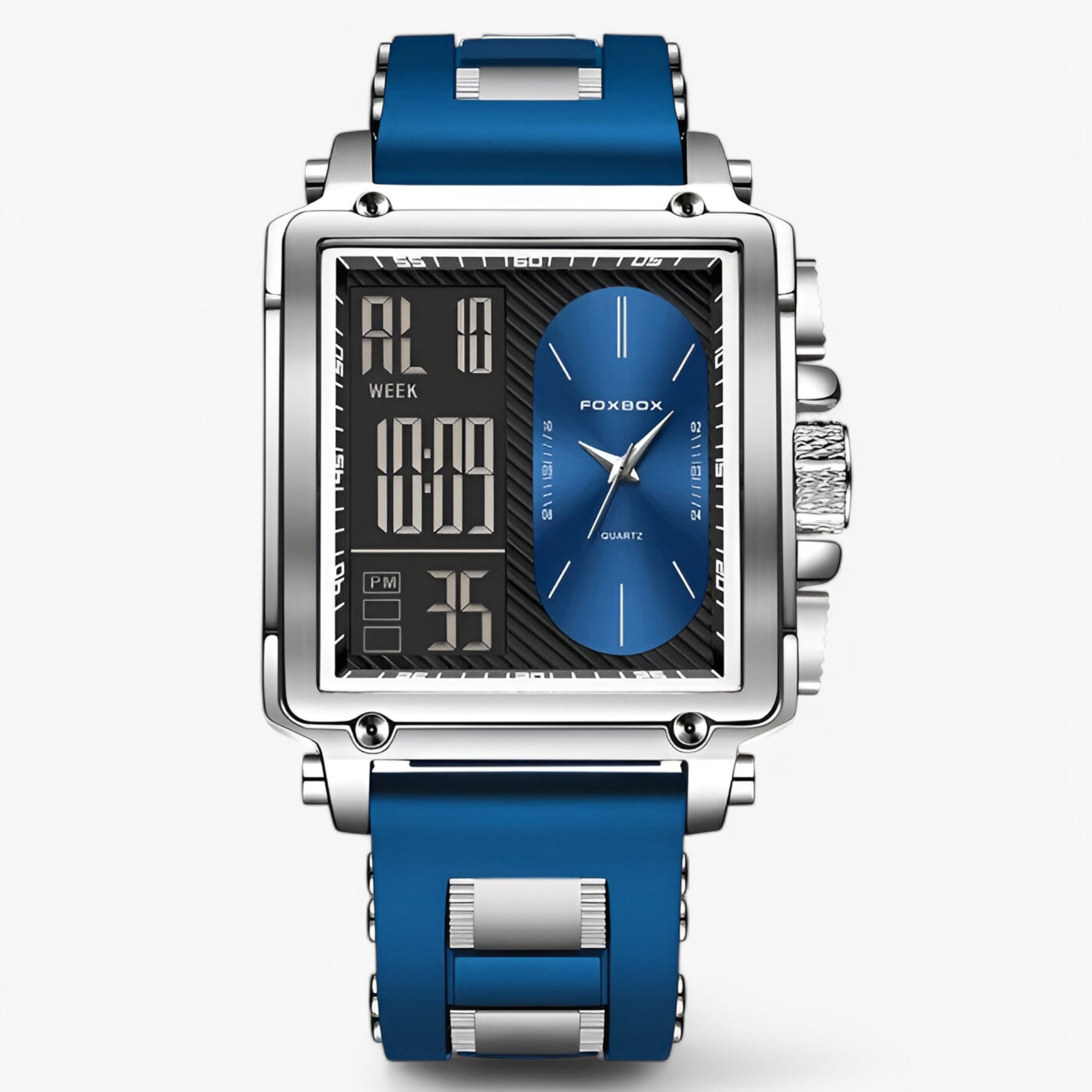 Rico | Vandtæt digitalt sportsur - sølv blå - watches - {{ product_tags }