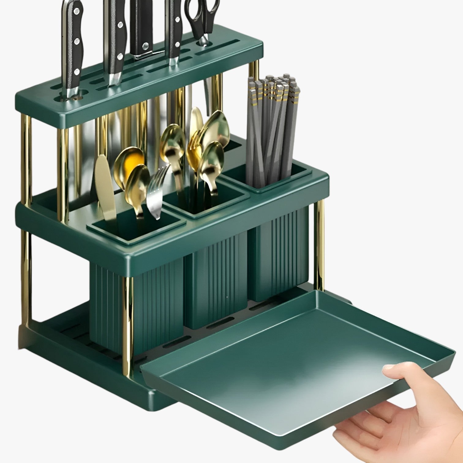 Emmelyn | Pladsbesparende køkkenorganisator – Hold dit køkkenbord pænt - - house & garden - {{ product_tags }