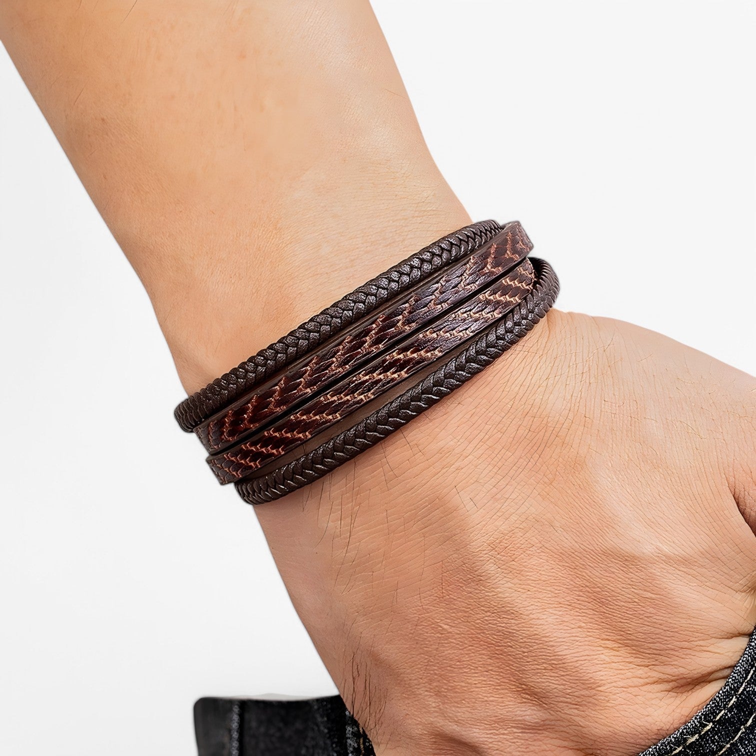 Olivier | Stilig Herrearmbånd – Flerlaget & Magnetisk - - watches - {{ product_tags }