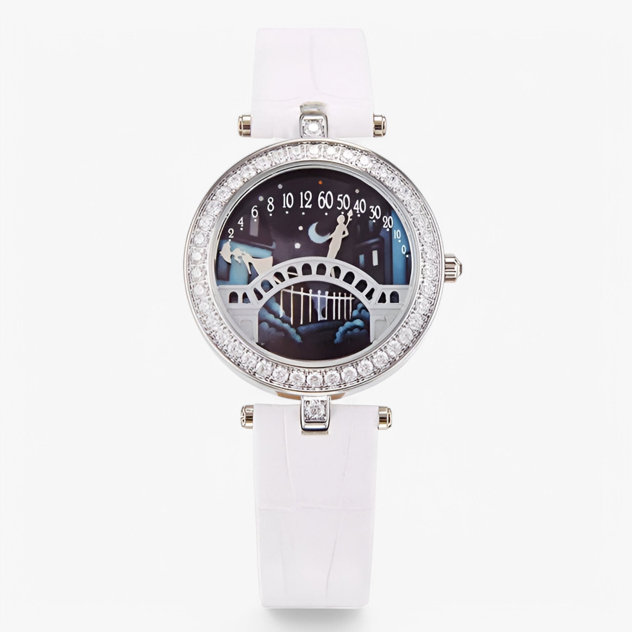 Deborah | Elegant og letvægts dameur med kunstnerisk urskive - Hvid - watches - {{ product_tags }
