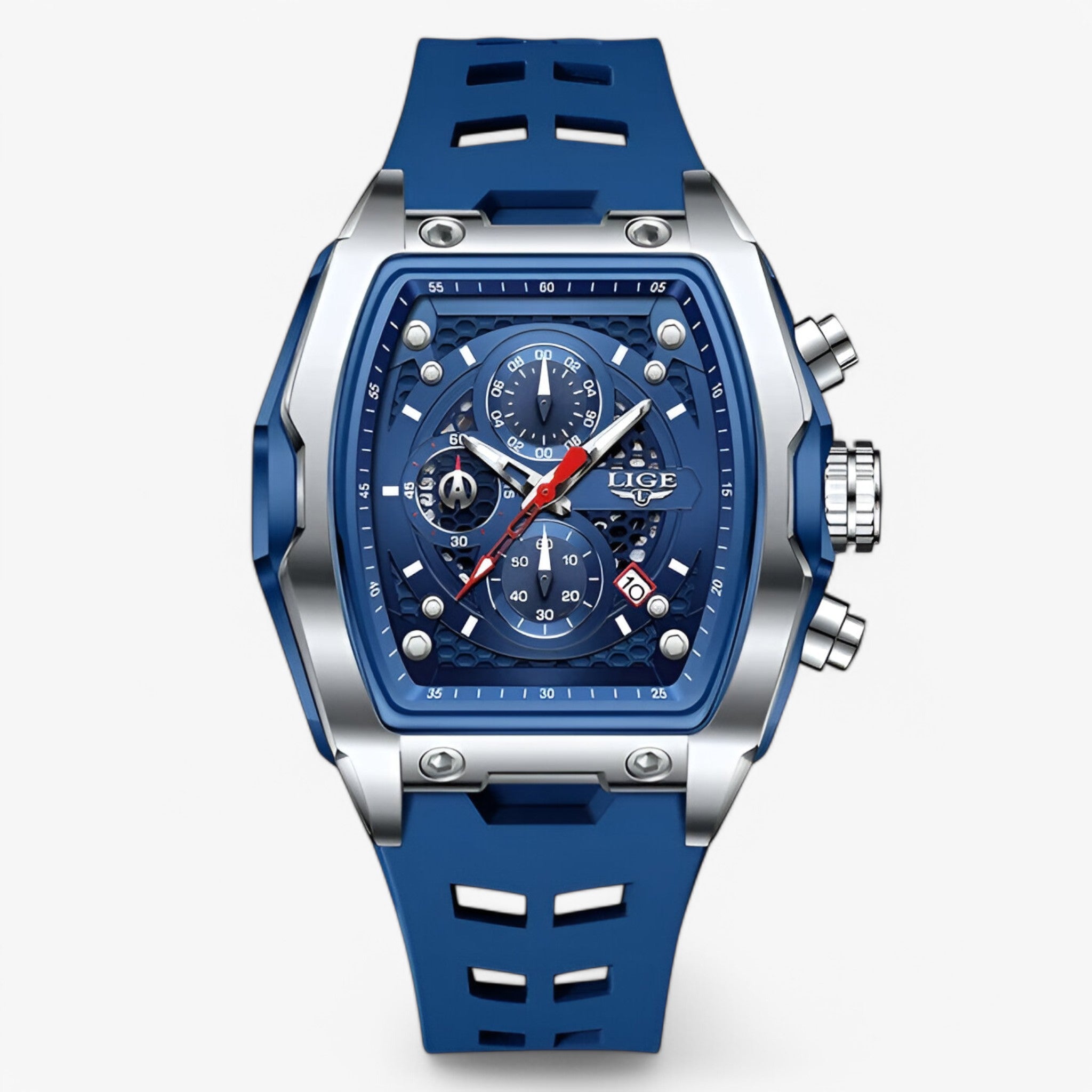 Lev | Luksus silikone sportsur - Sølv blå - watches - {{ product_tags }