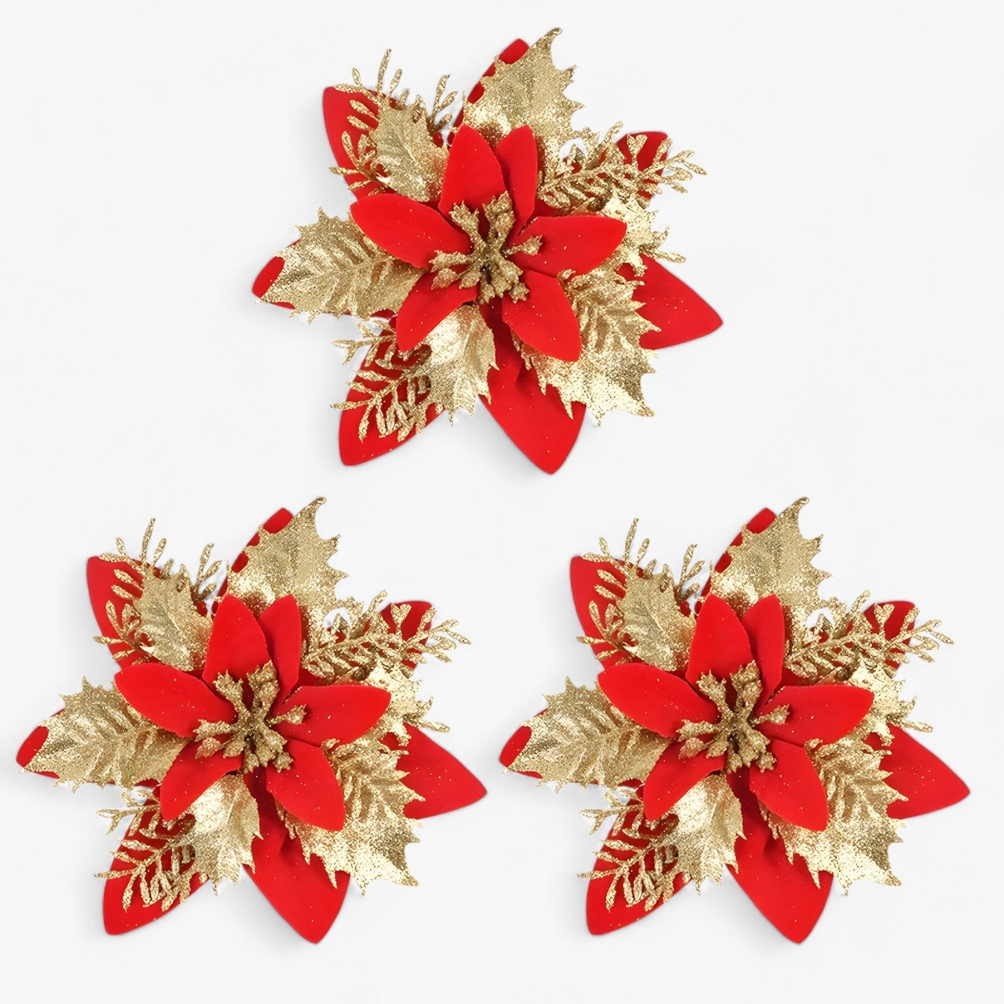 Emilie | Glitrende julblomster – Giv din dekoration et dekorativt touch - Rødguld - christmas - {{ product_tags }