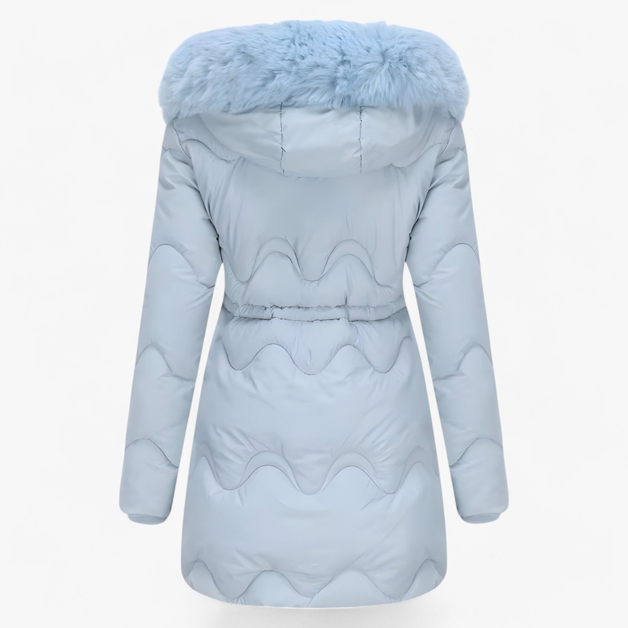 Aira | Vinterdunjakke - med hætte og tyk pels for maksimal varme - Blå - winter - {{ product_tags }