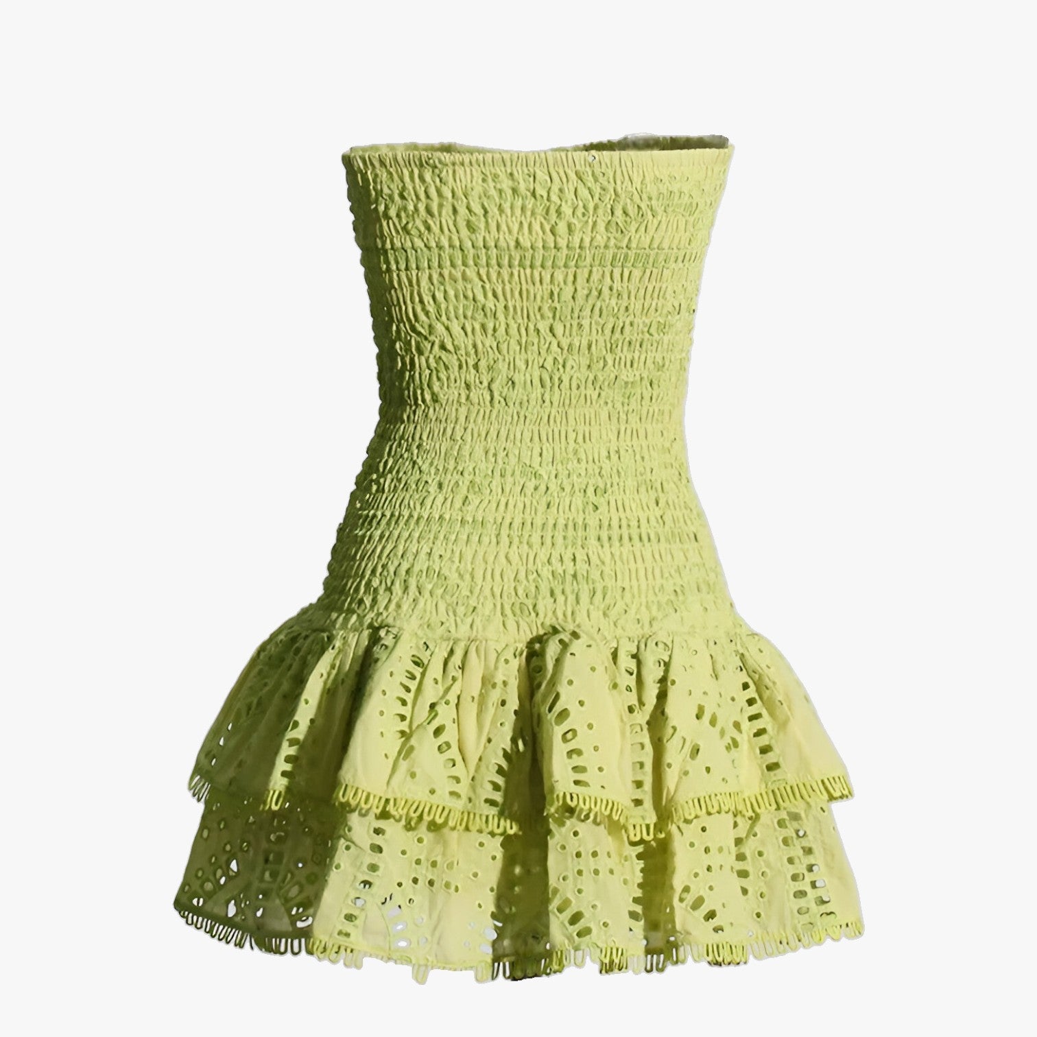 Elena | Stropløs slankekjole med udskæringer - - Elena | Stropløs slankekjole med udskæringer- €25 - {{ product_tags }