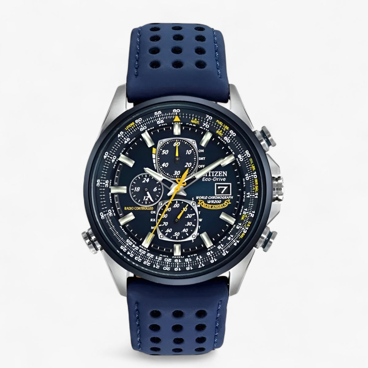 Herre Kronograf Ur MultiSteel 42mm – Stål Sølv, Blå Urskive